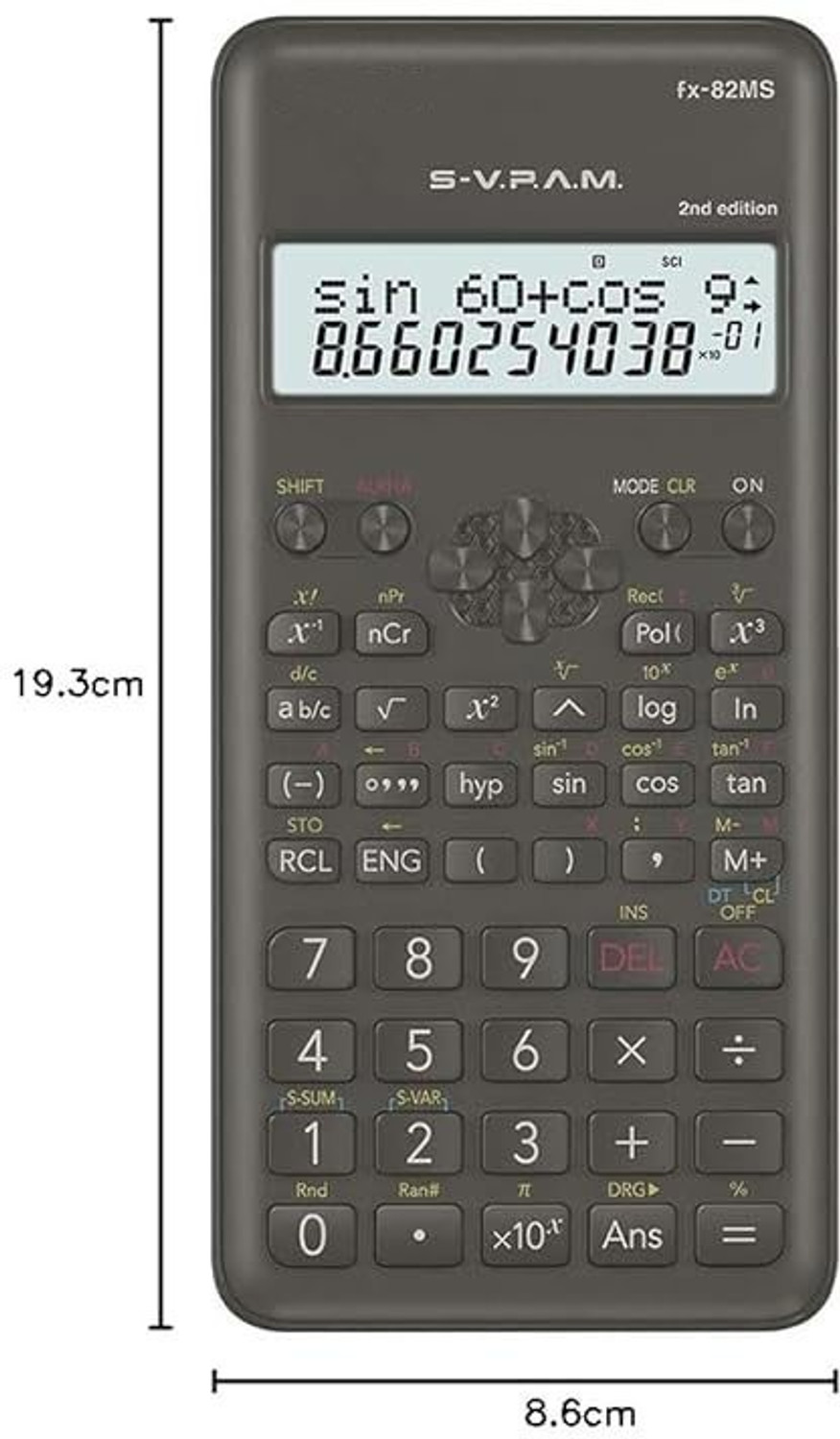 Image of CASIO FX82MS-2G-SN240A FX-82MS 2nd Gen Professional Calculator Scientific Calculator (10 Digit)