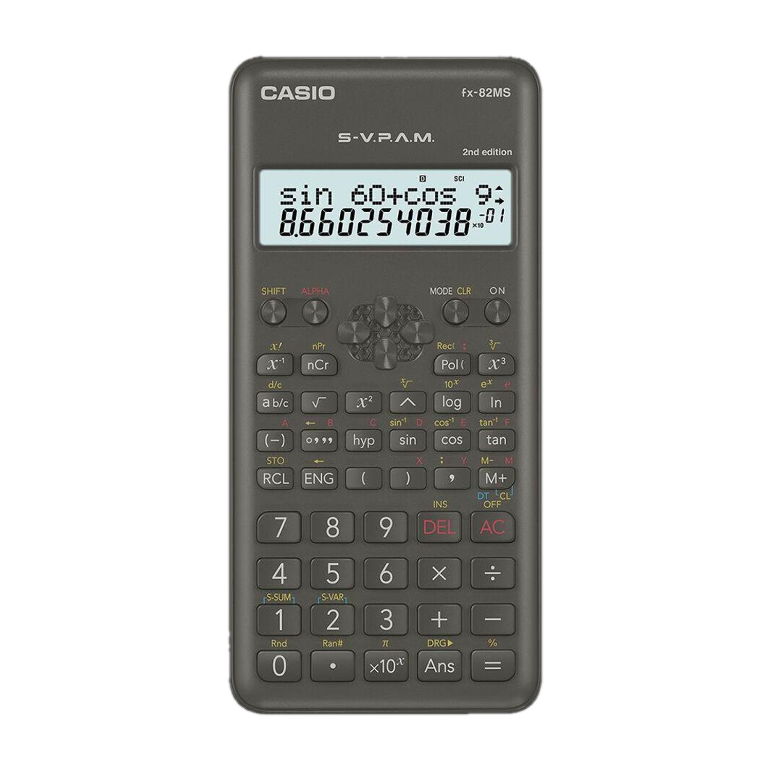 Image of CASIO FX82MS-2G-SN240A FX-82MS 2nd Gen Professional Calculator Scientific Calculator (10 Digit)