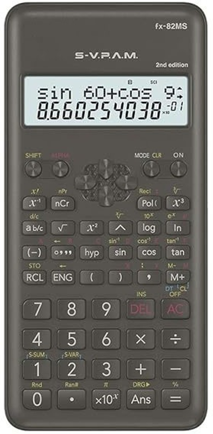Image of CASIO FX82MS-2G-SN240A FX-82MS 2nd Gen Professional Calculator Scientific Calculator (10 Digit)