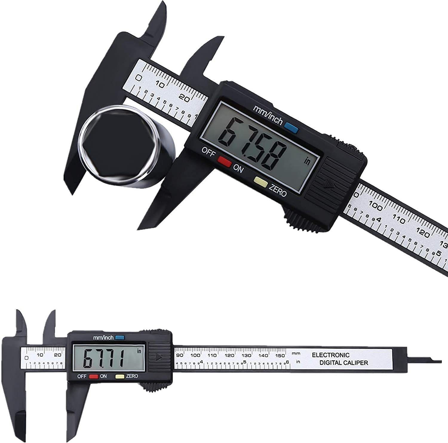 Image of BALRAMA 2pc Combo 125 mm Slide Wheel SS Vernier Caliper + 25 mm Micrometer Screw Gauge Mild Steel Chrome Plated Measurement for any Objects Inside, Outside and Depth Micrometer Caliper (0-125 mm)