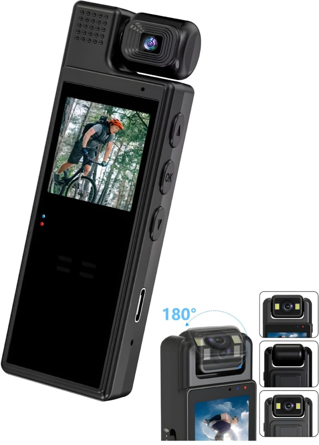 Omexcart 1 4K WiFi Security Body Cam Display Screen Loop Recording Sports and Action Camera Price in India - Buy Omexcart 1 4K WiFi Security Body Cam Display Screen Loop Recording Sports and Action Camera online at Flipkart.com