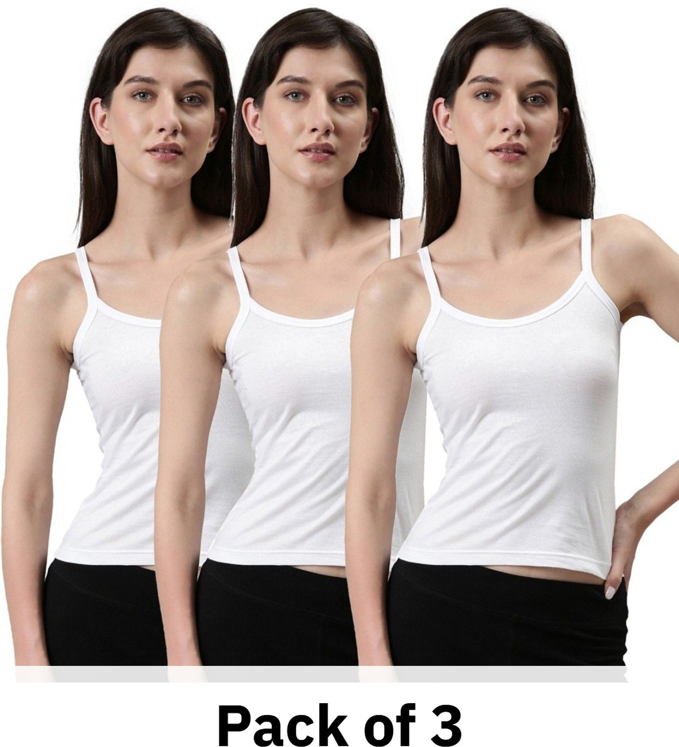 Image of Dixcy Slimz Women Multicolor Camisole (Pack of 5)