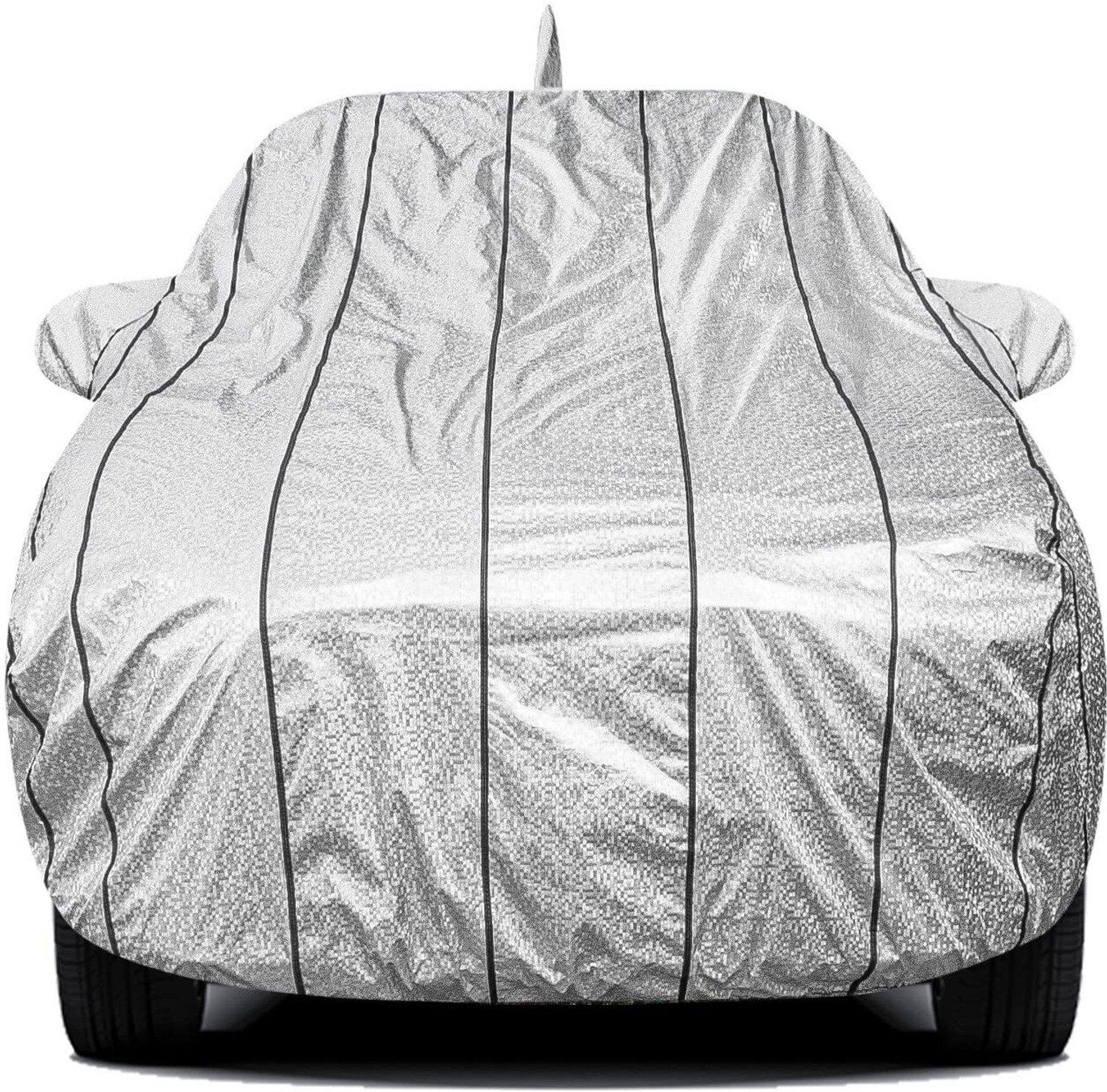 Image of FABTEC Hyundai Grand i10 Body Cover (Silver, Black, For 2026, 2025, 2024, 2023, 2022, 2021, 2020, 2019, 2018 Models)