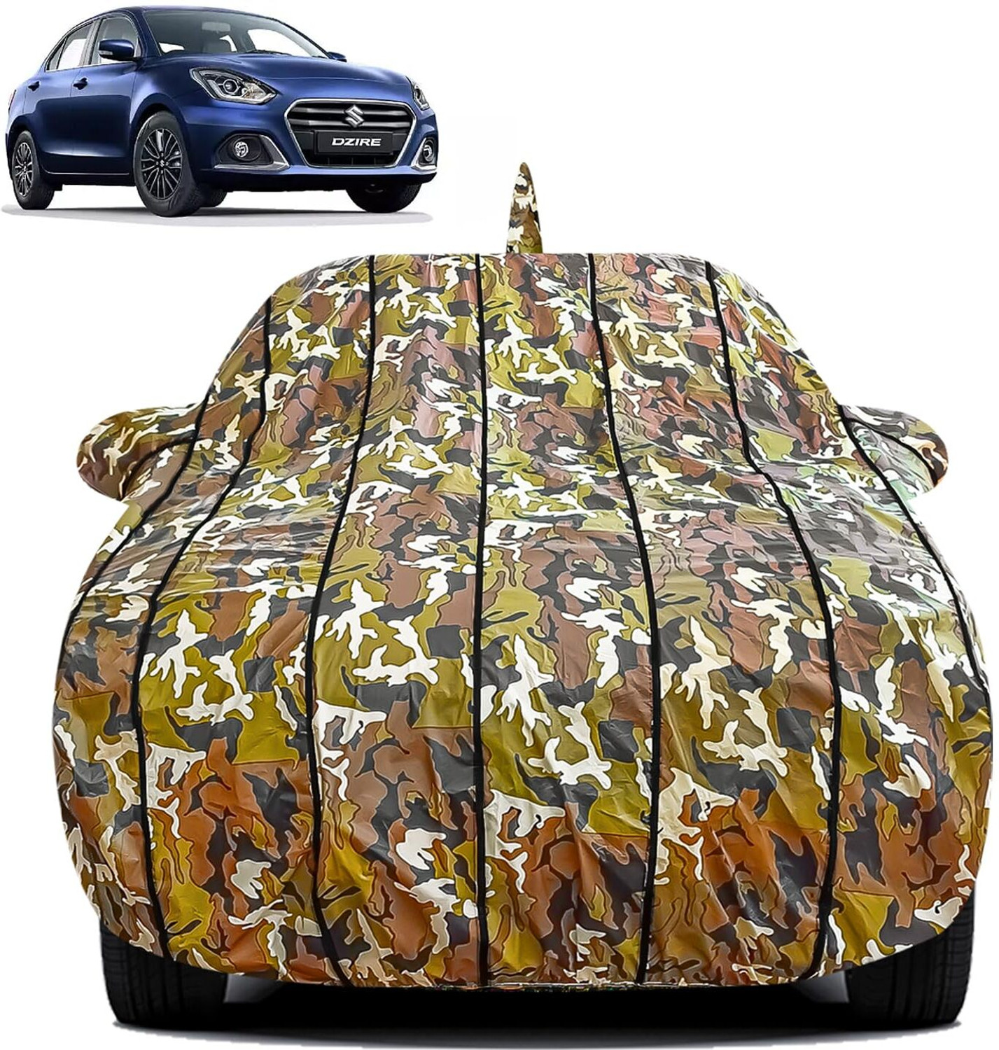 Image of FABTEC Hyundai Grand i10 Body Cover (Silver, Black, For 2026, 2025, 2024, 2023, 2022, 2021, 2020, 2019, 2018 Models)