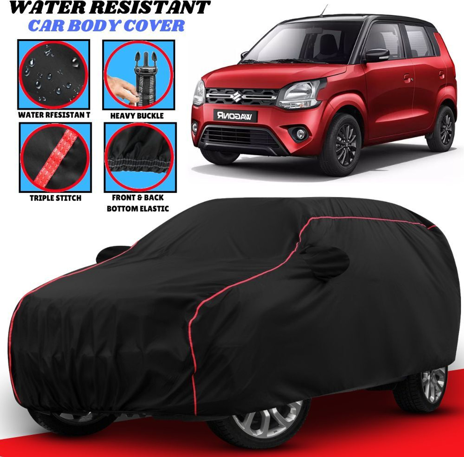 Image of BOTAUTO Hyundai Elite i20, Elite i20 Asta 1.2, Universal For Car Body Cover (Blue, For 2008, 2009, 2010, 2011, 2012, 2013, 2014, 2015, 2016, 2017, 2018, 2019, 2020, 2021, 2022, 2023 Models)