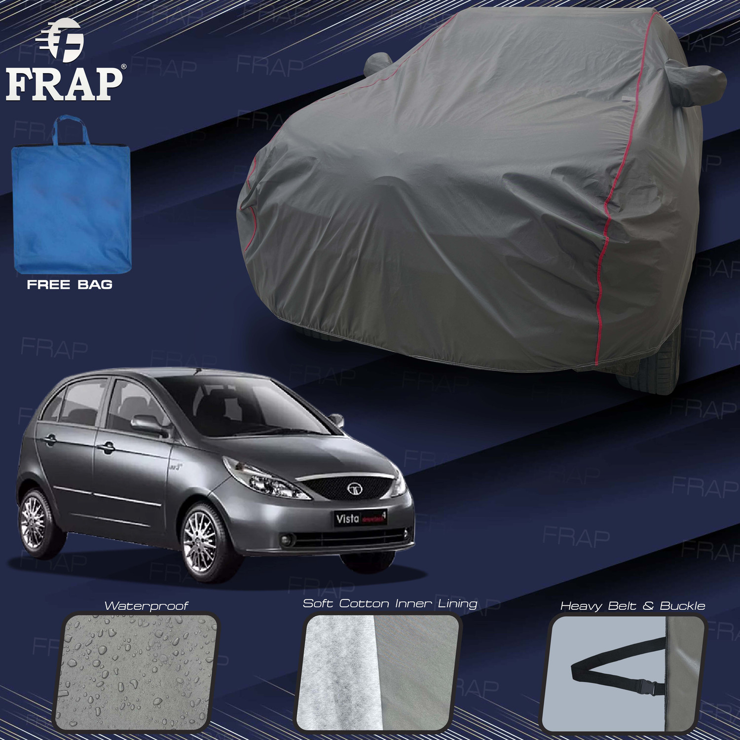 Image of BOTAUTO Hyundai Elite i20, Elite i20 Asta 1.2, Universal For Car Body Cover (Blue, For 2008, 2009, 2010, 2011, 2012, 2013, 2014, 2015, 2016, 2017, 2018, 2019, 2020, 2021, 2022, 2023 Models)