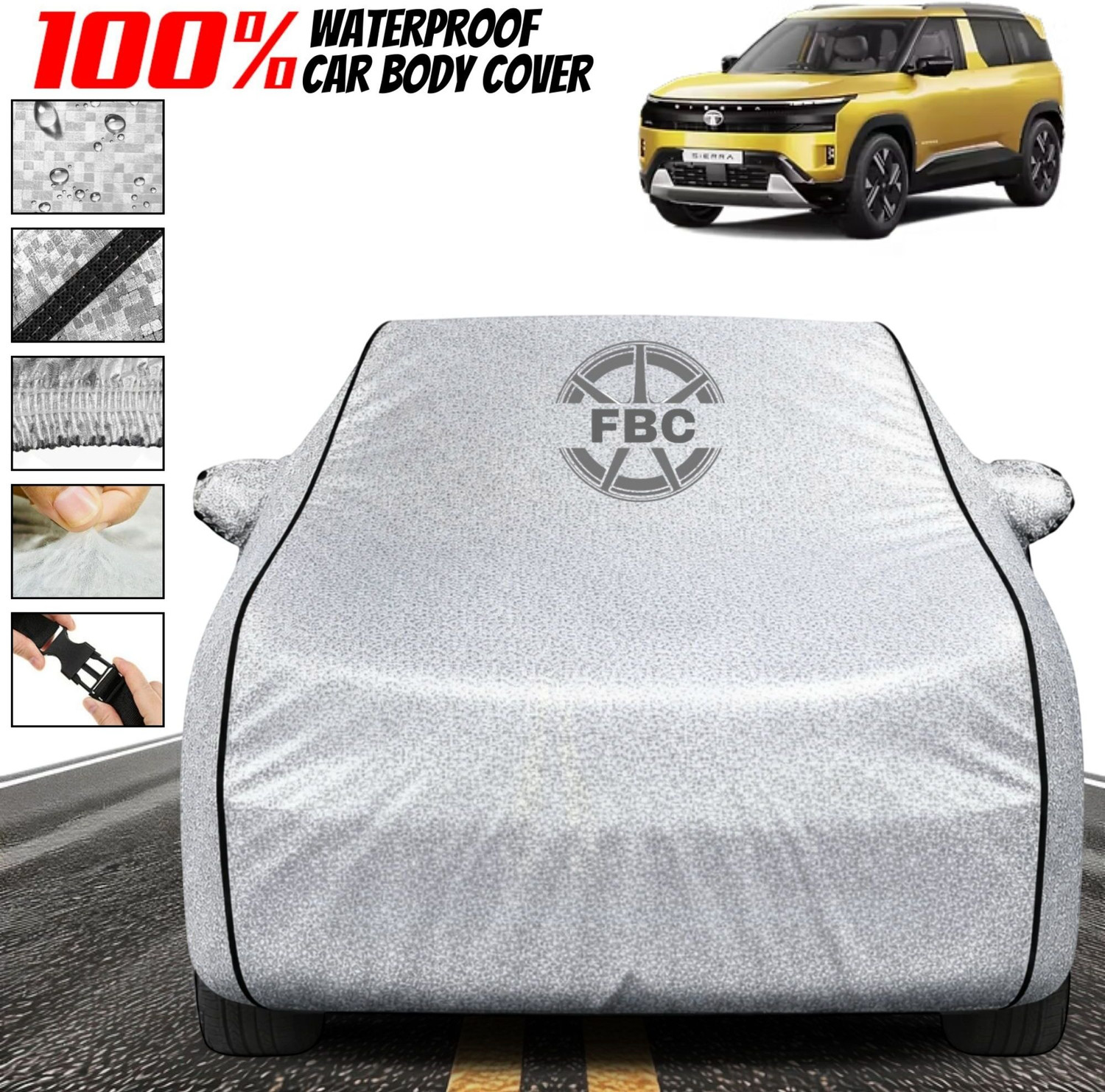 Image of FBC HUB Tata Sierra Body Cover (Silver)