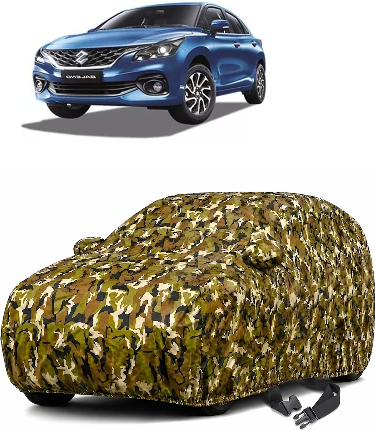 Image of TAXZONE Maruti Vitara Brezza, Vitara Brezza Facelift, Brezza Body Cover (Multicolor, For 2015, 2016, 2017, 2018, 2019, 2020, 2021, 2022, 2023, 2024 Models)