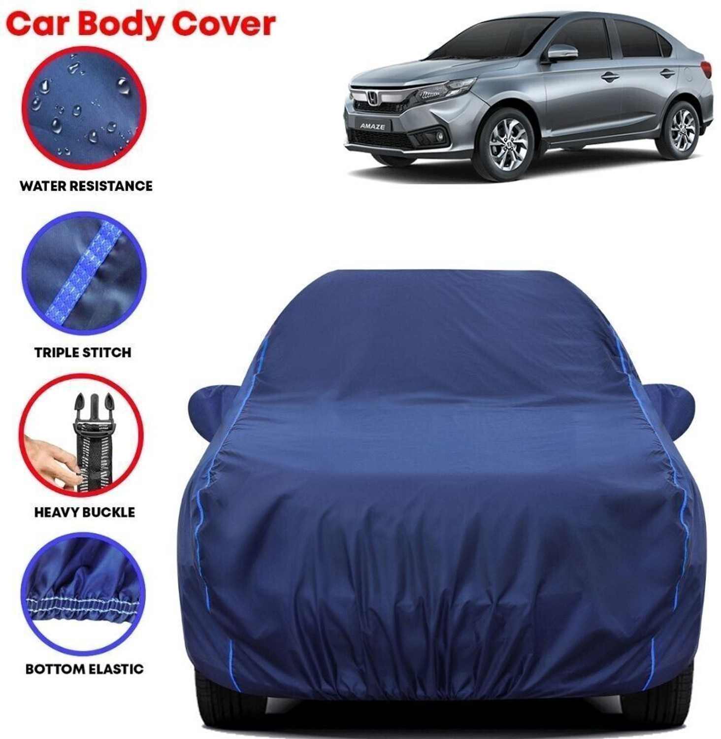 Image of DRINAY Honda Amaze Body Cover (Blue)