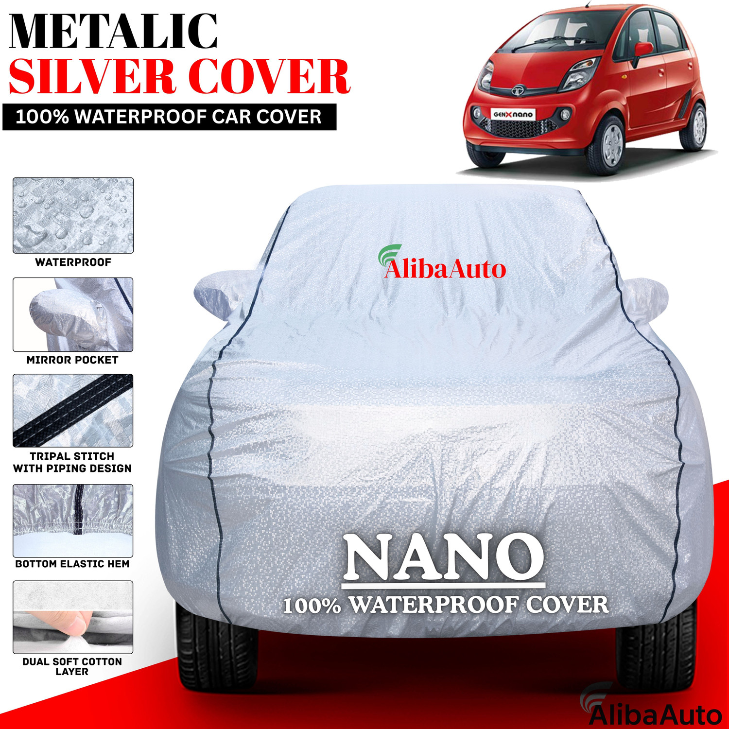 Image of FBC HUB Tata Sierra Body Cover (Silver)