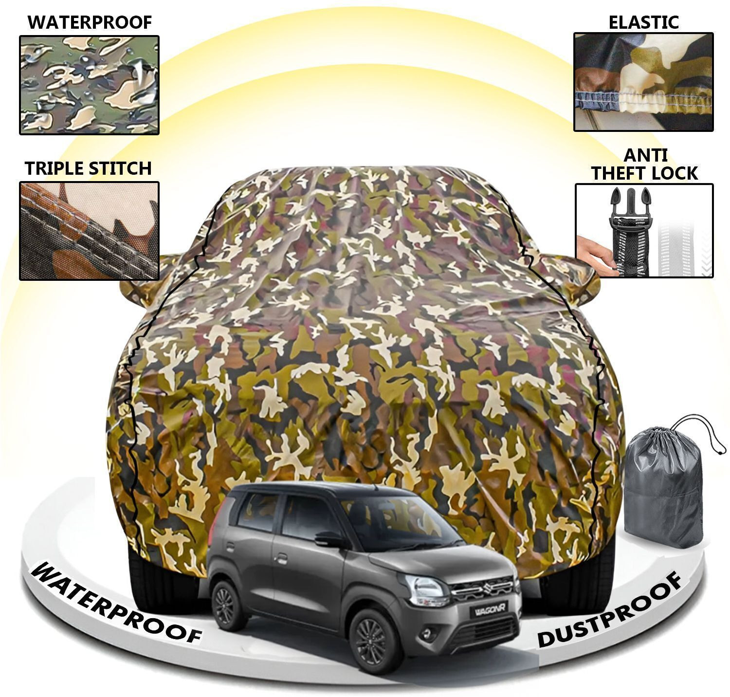 Image of TAXZONE Maruti Suzuki Ertiga, Ertiga LXI, Ertiga VXI, Ertiga VXI Body Cover (Multicolor, For 2015, 2016, 2017, 2018, 2019, 2020, 2021, 2022, 2023, 2024 Models)