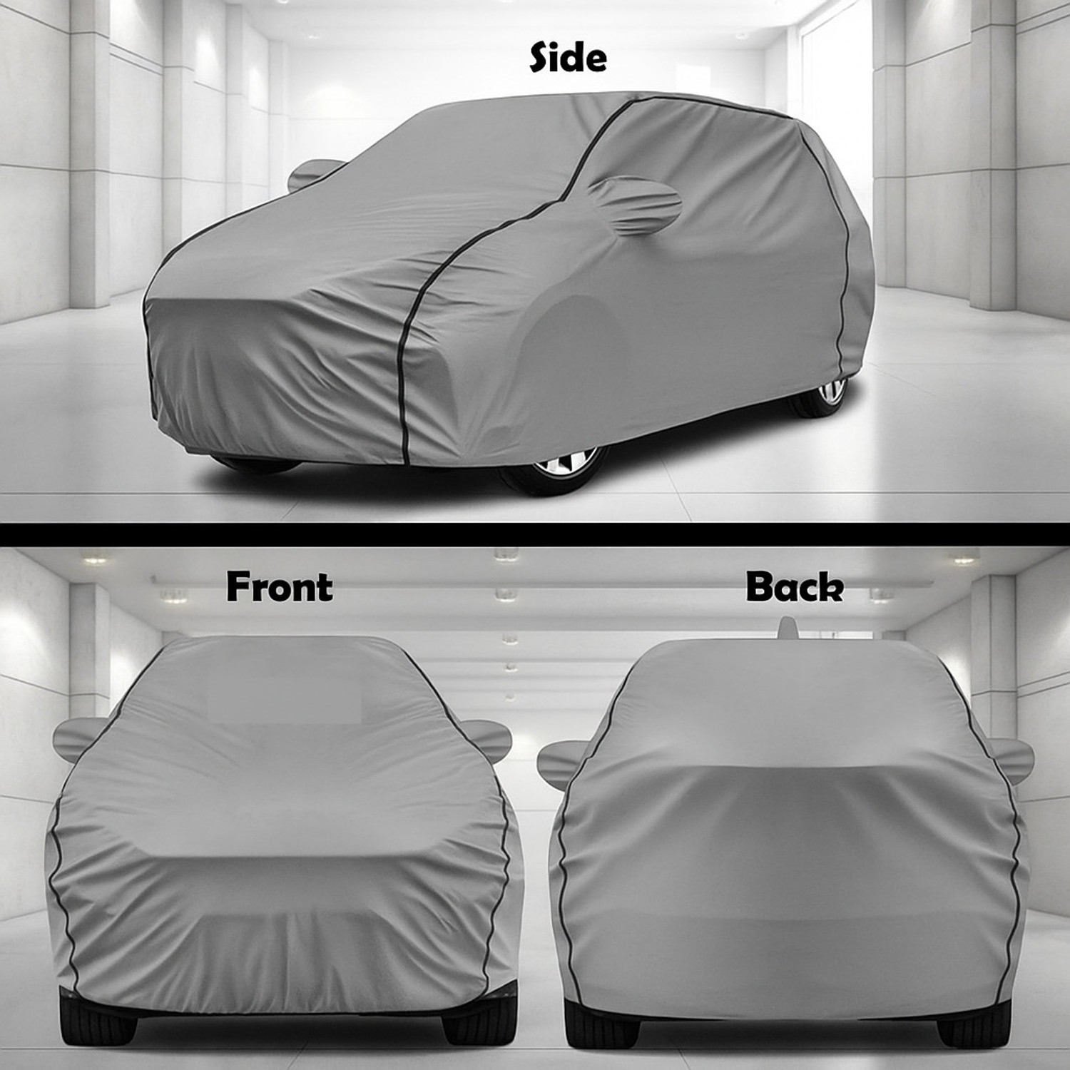 Image of kerwa Citroen C3, C3 Aircross Body Cover (Grey, Black, For 2013, 2014, 2015, 2016, 2017, 2018, 2019, 2020, 2021, 2022, 2023, 2024 Models)