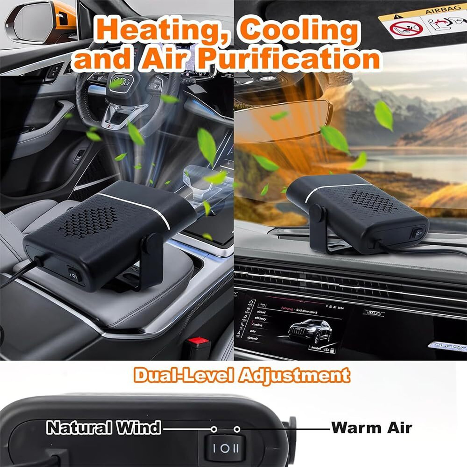 Image of mirren CAR FAN Car Interior Fan (12 V)