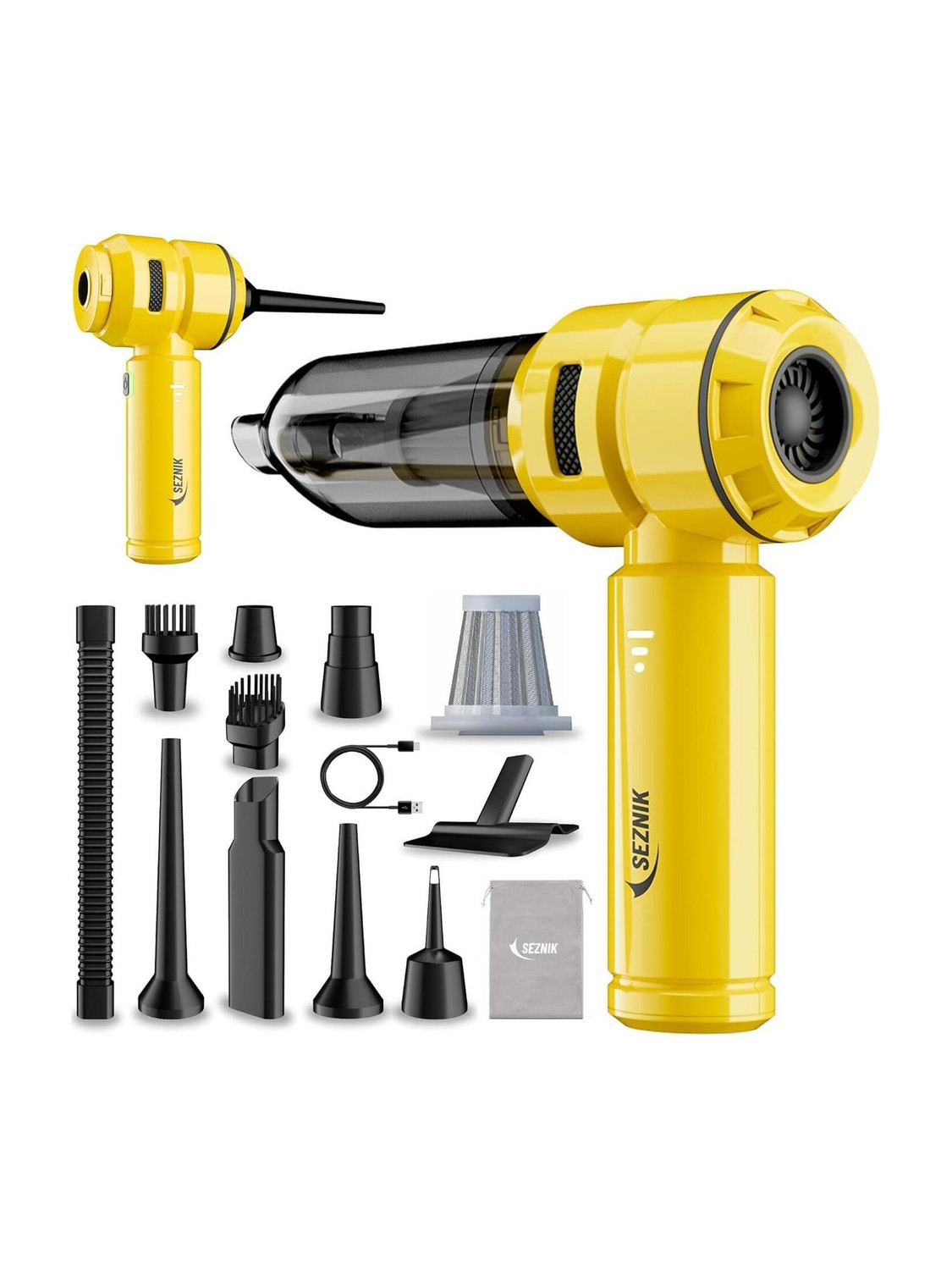 SEZNIK Mustangg 4 in 1 Cordless Hand-held Vacuum Cleaner with Reu...more