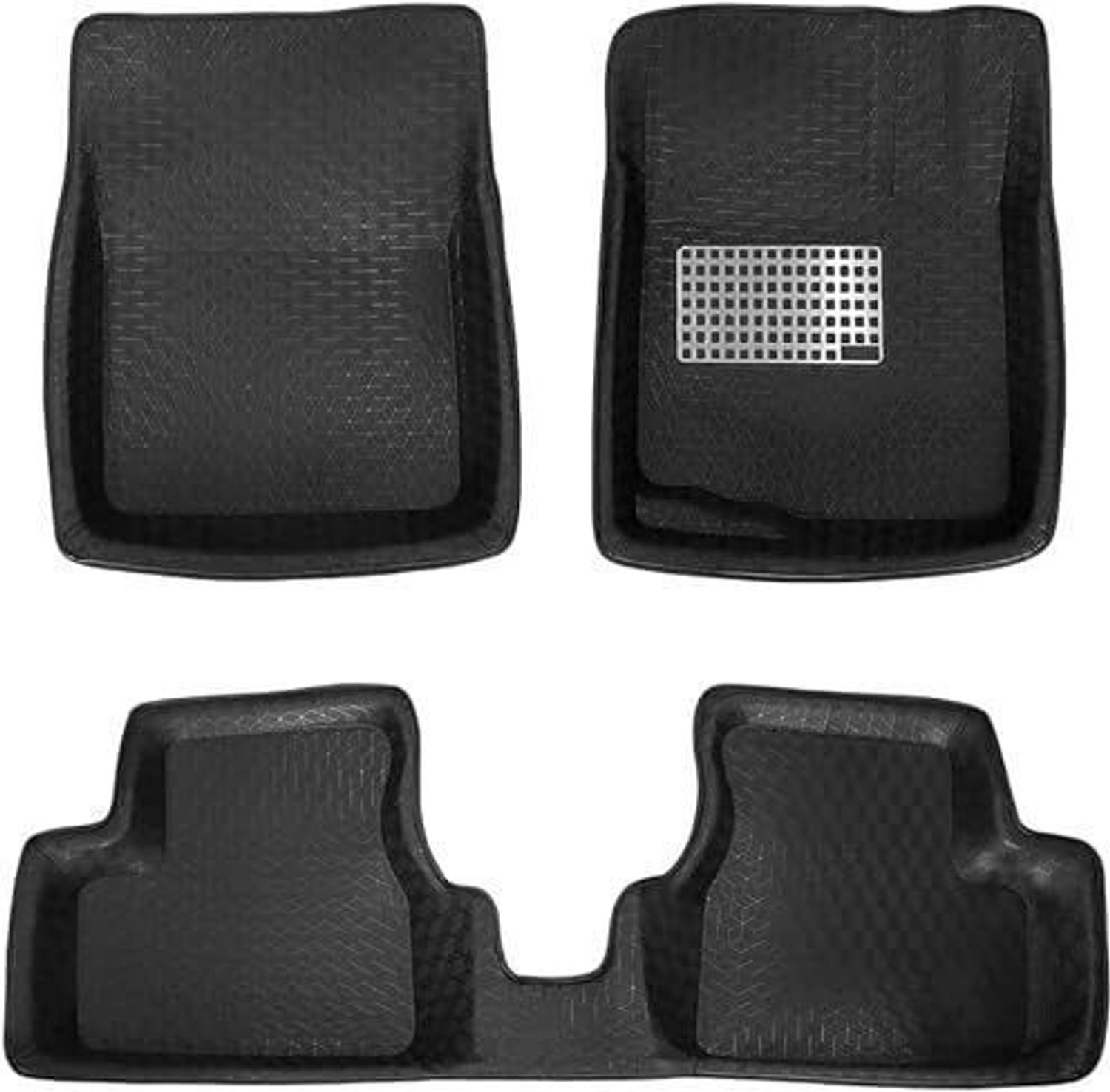 Image of Footsace Leather 7D Mat For Maruti Suzuki Ignis (Silver)