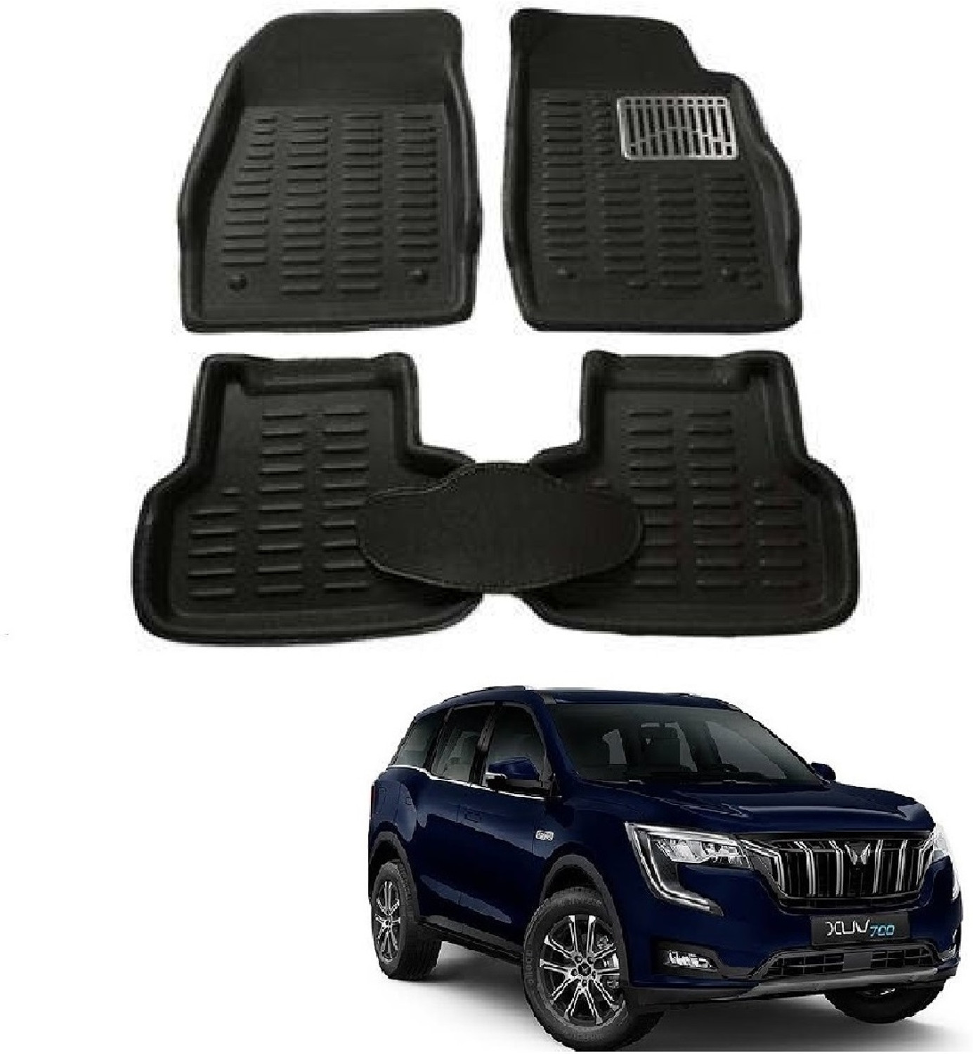 Image of Shopone Rubber Standard Mat For Universal For Car (Black)