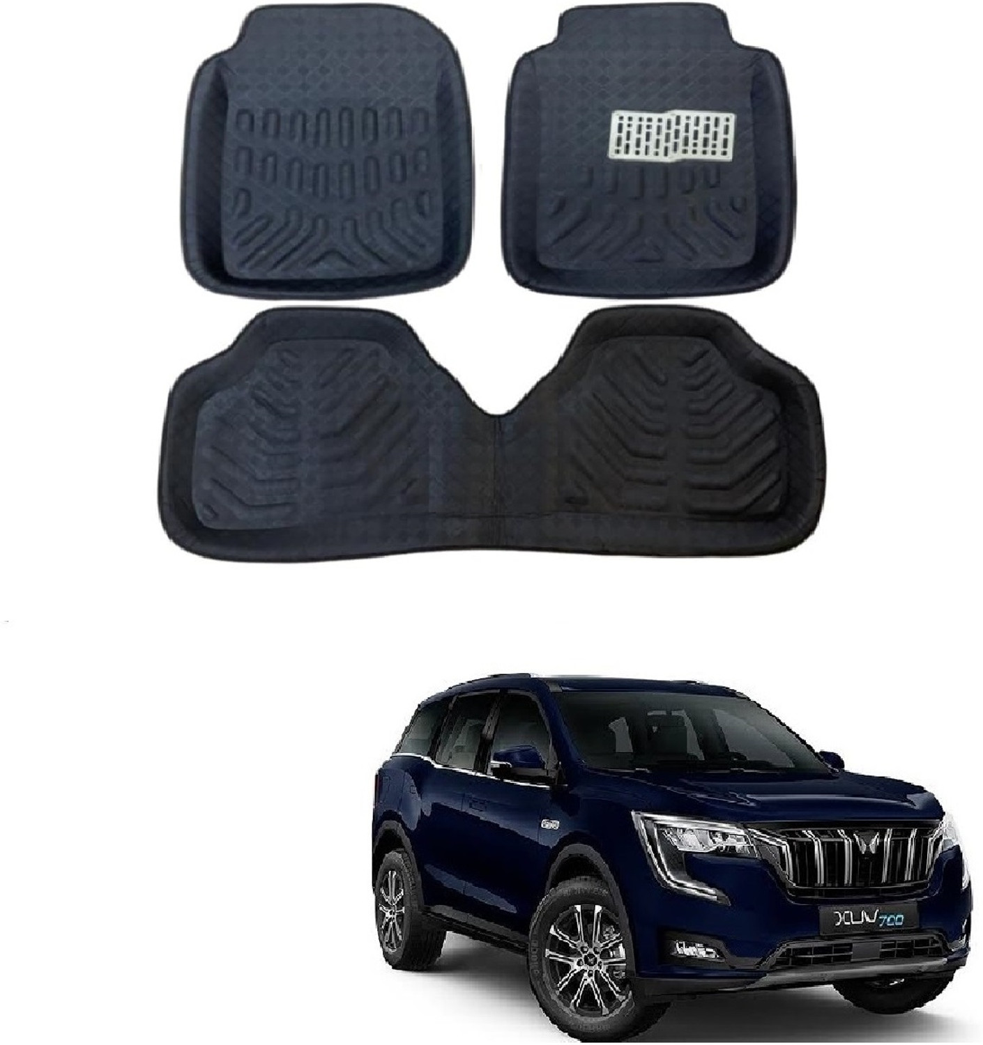 Image of Shopone Rubber Standard Mat For Universal For Car (Black)