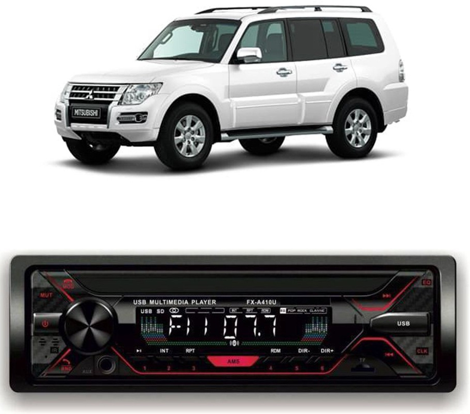 JBRIDERZ Car Stereo FX- A100U Car Stereo with Bluetooth, USB, SDCard , Aux G-431 Car Stereo (Single Din) - Image 1