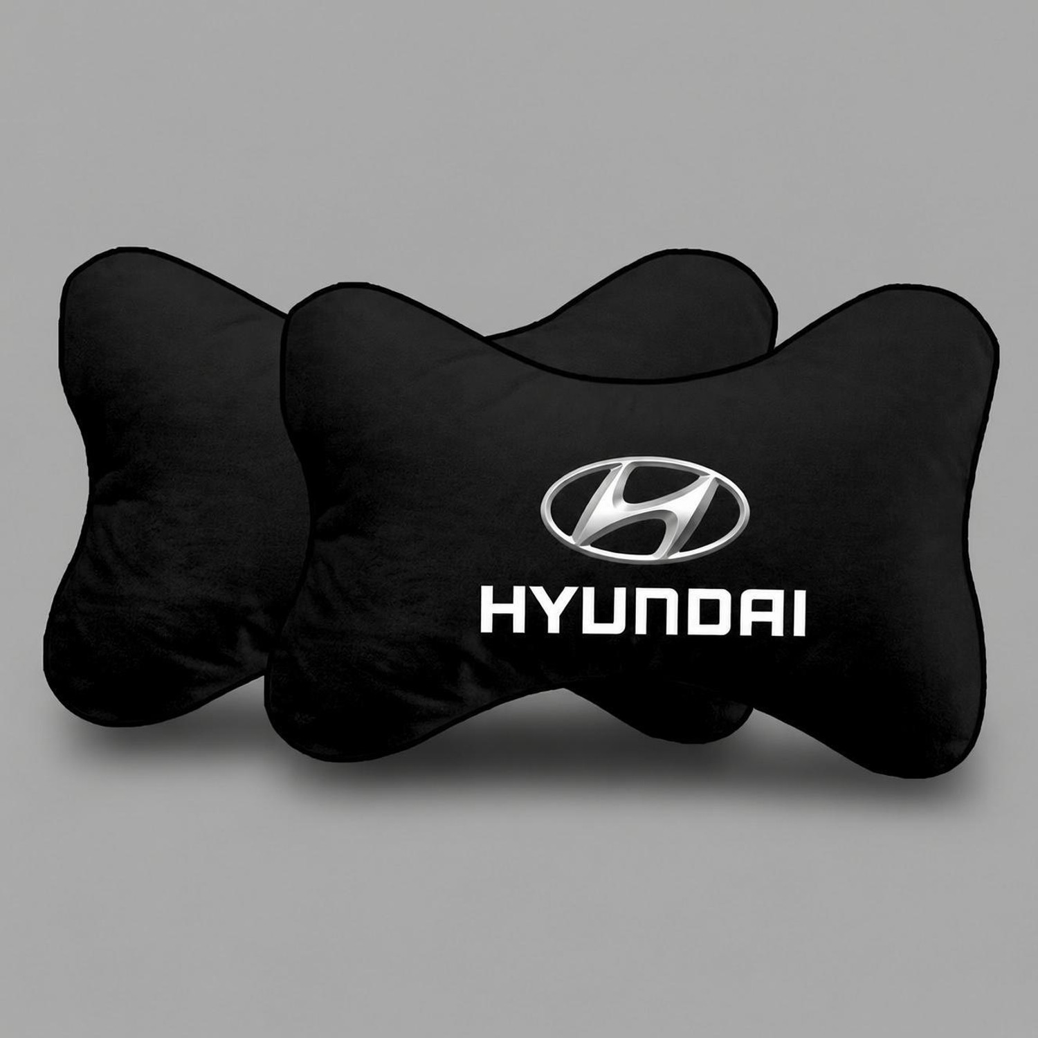 Image of romj Blue Memory Foam Car Pillow Cushion for Bajaj, Datsun, Fiat, Force, Ford, Honda, Hyundai, Isuzu, Kia, MG, Maruti Suzuki, Mahindra (Rectangular)