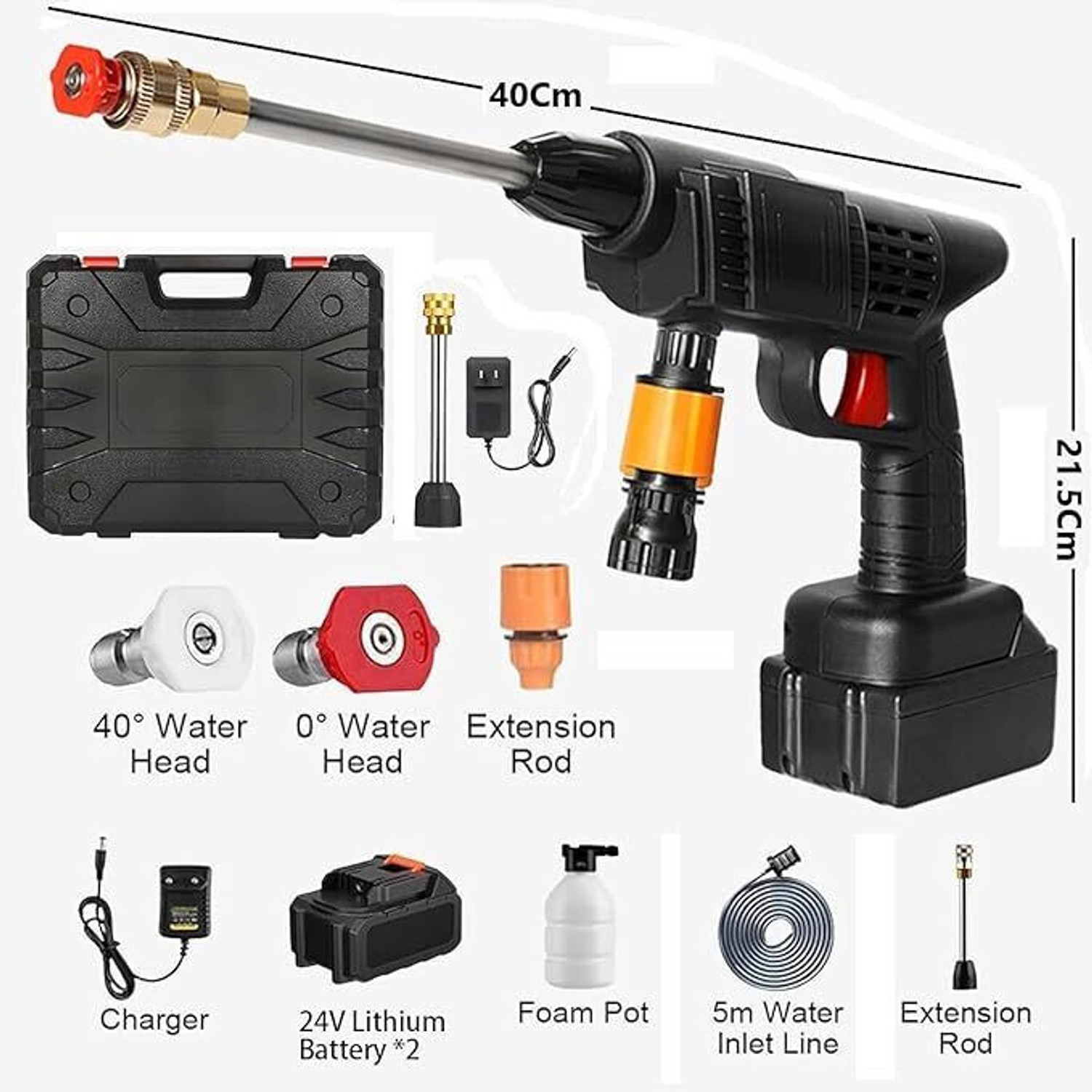 Image of JALHAR Double Battery Car Washer for Cleaning & Bike Washing Pressure Washer Pressure Washer