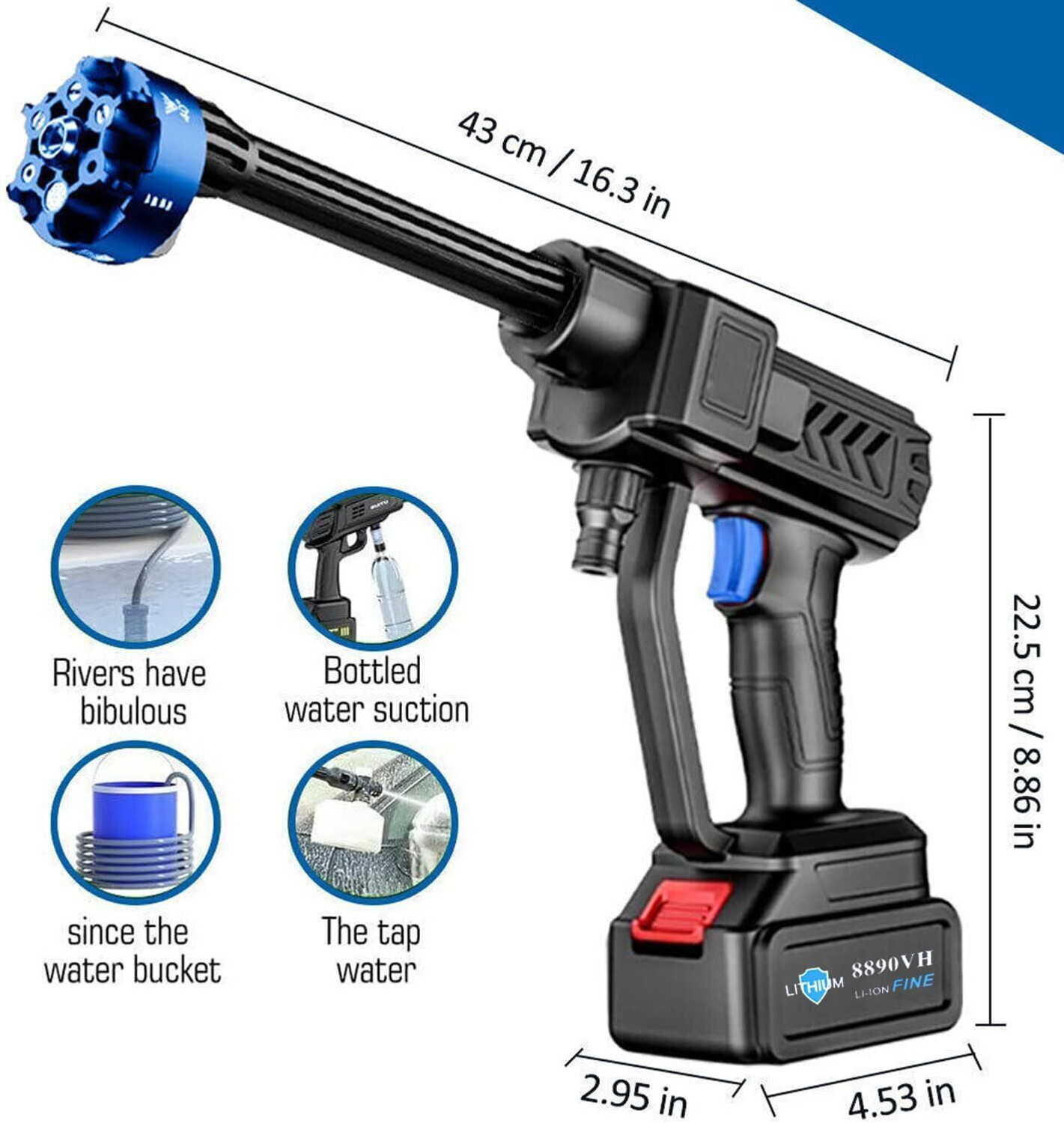 Image of SHIV SHAKTI GARAGE EQUIPMENTS Portable Electric High-Pressure Washer for Car, Bike, Home & Garden Cleaning Pressure Washer