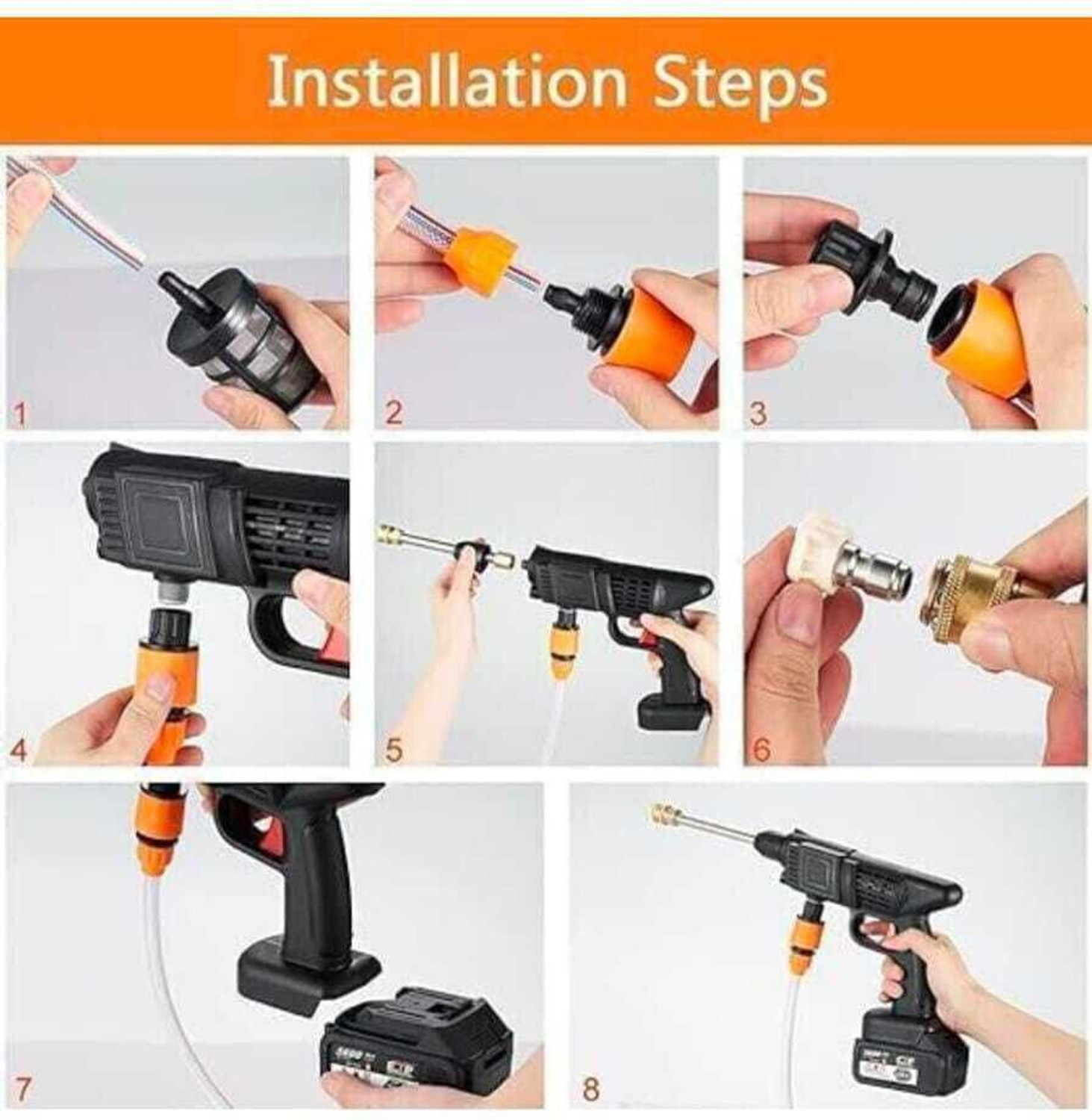 Image of Rlstore (Double Battery) Wireless High Pressure Car Washer&Car Cleaning 48V Spray Gun