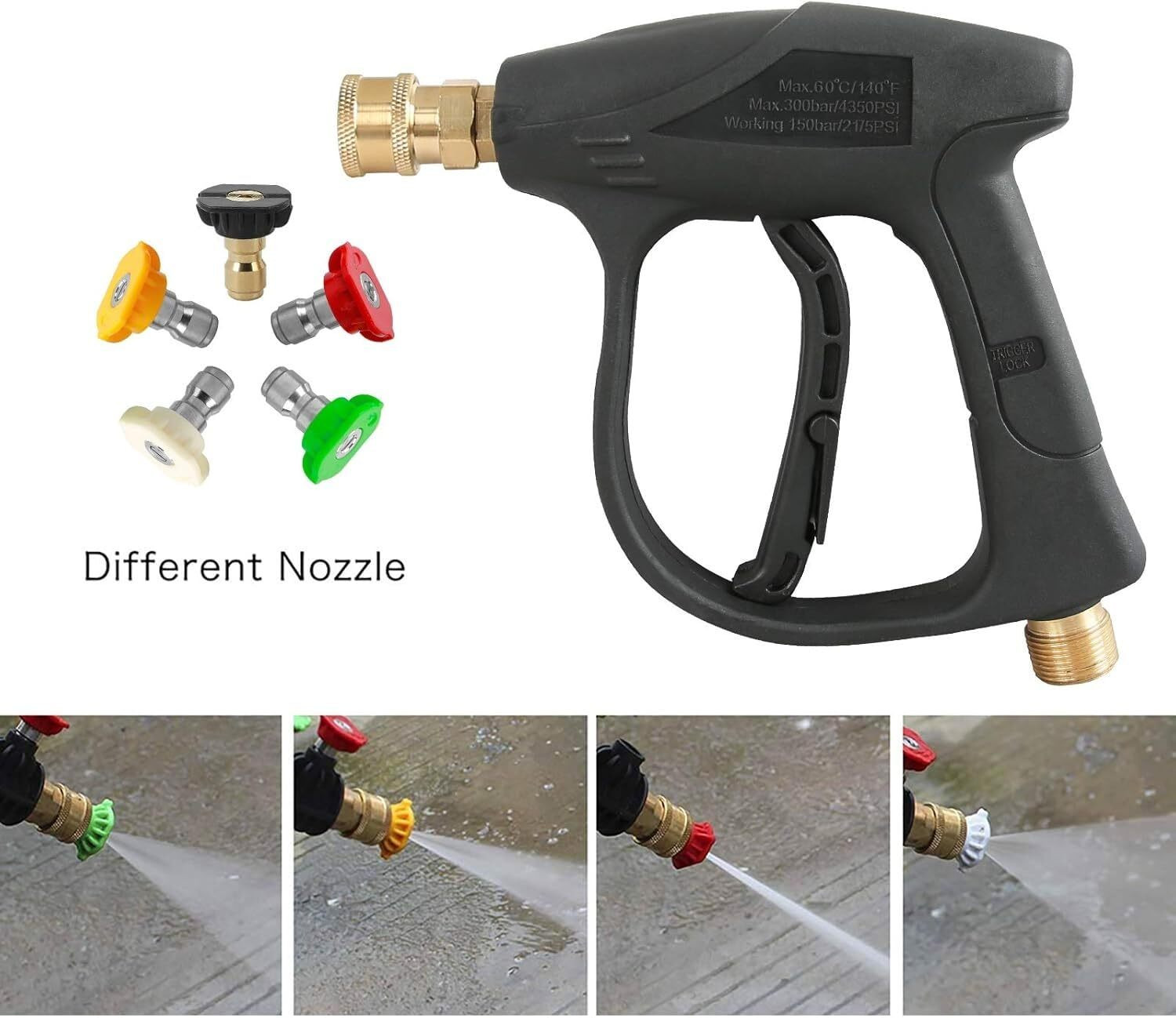 Image of Technicians Toolkit AC Cleaning Lance Nozzle 90 Bend Pressure Washer Tool Brass Tip 13.5 Spray Gun