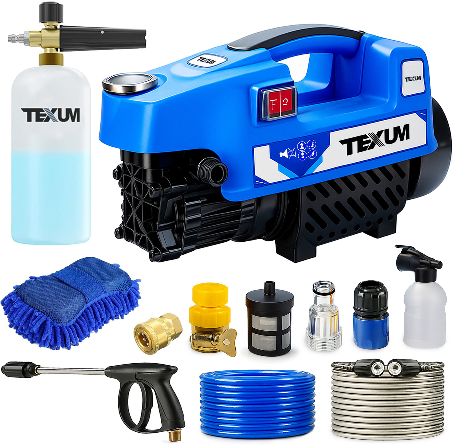 Image of SUNICE Car Pressure washer Bike & House Cleaning, 80 W portable & Auto-Cut Function Spray Gun