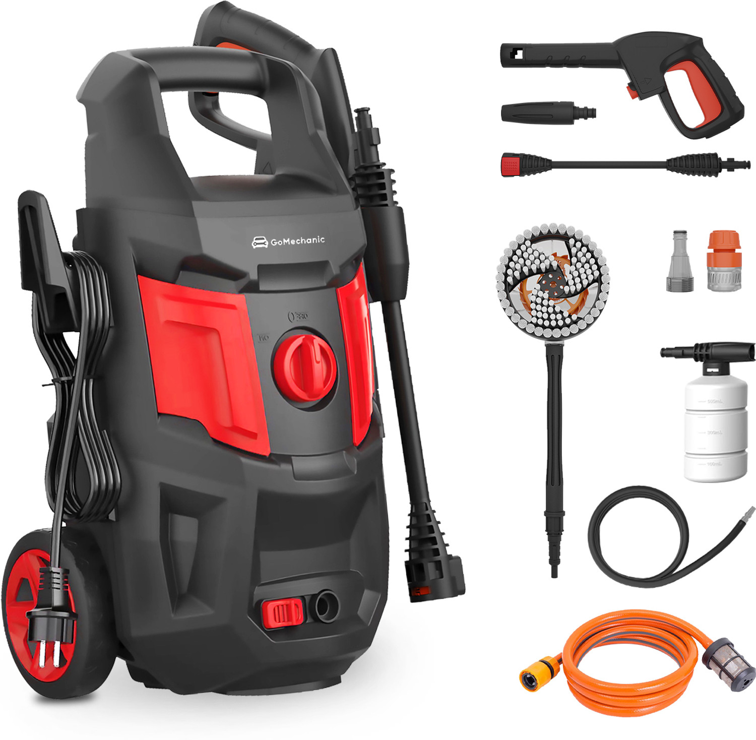 Image of GoMechanic LHPW20 1800 Watts,120 Bars Pressure Washer for Car, Bike & Home Cleaning Pressure Washer