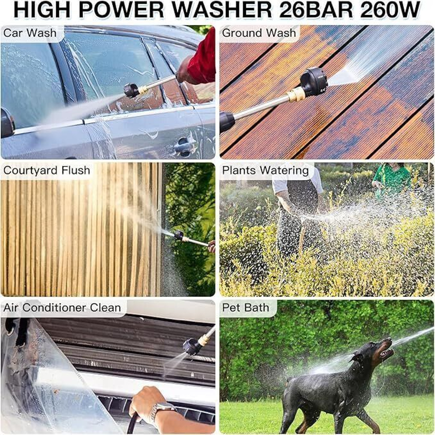 Image of Rlstore Cordless Pressure Washer,Portable Power Washer with Rechargeable Battery Pressure Washer