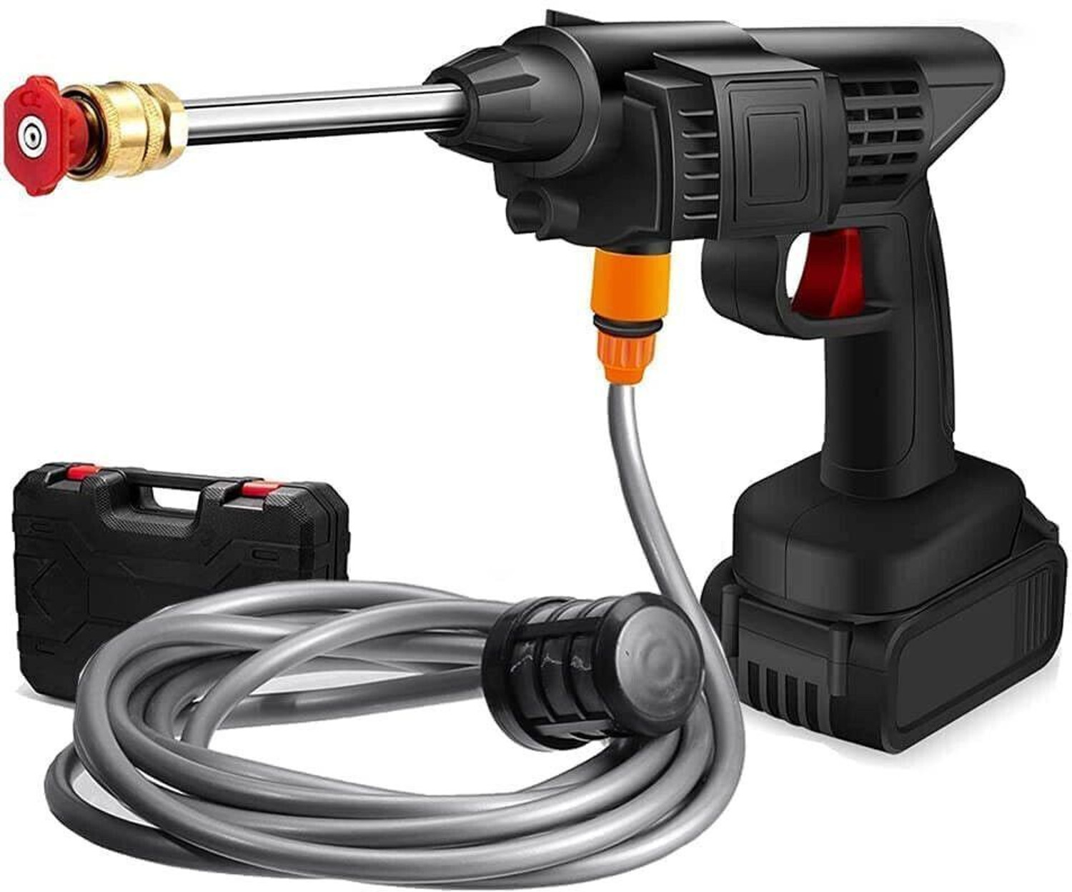 Image of SUNICE Car Pressure washer Bike & House Cleaning, 80 W portable & Auto-Cut Function Spray Gun