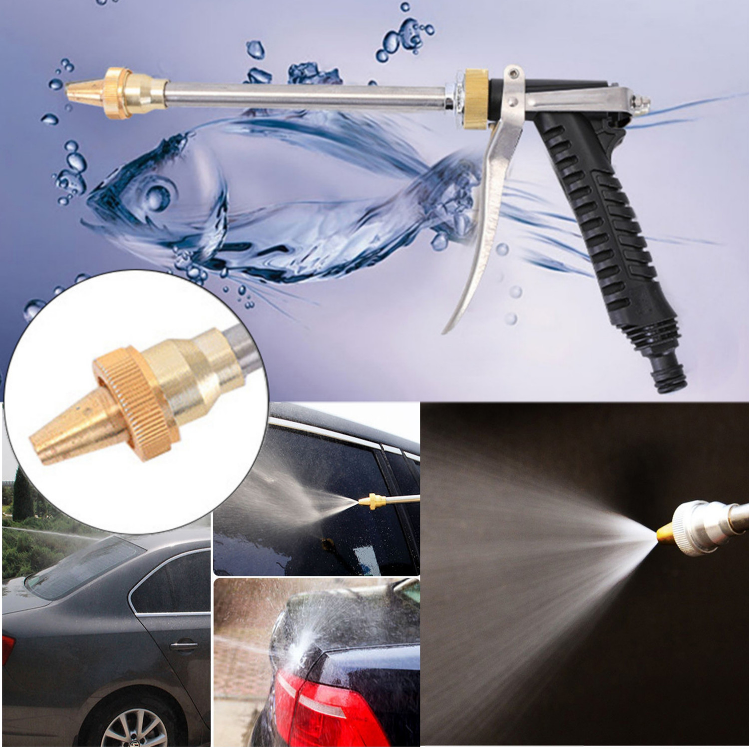 Image of SUNICE Car Pressure washer Bike & House Cleaning, 80 W portable & Auto-Cut Function Spray Gun