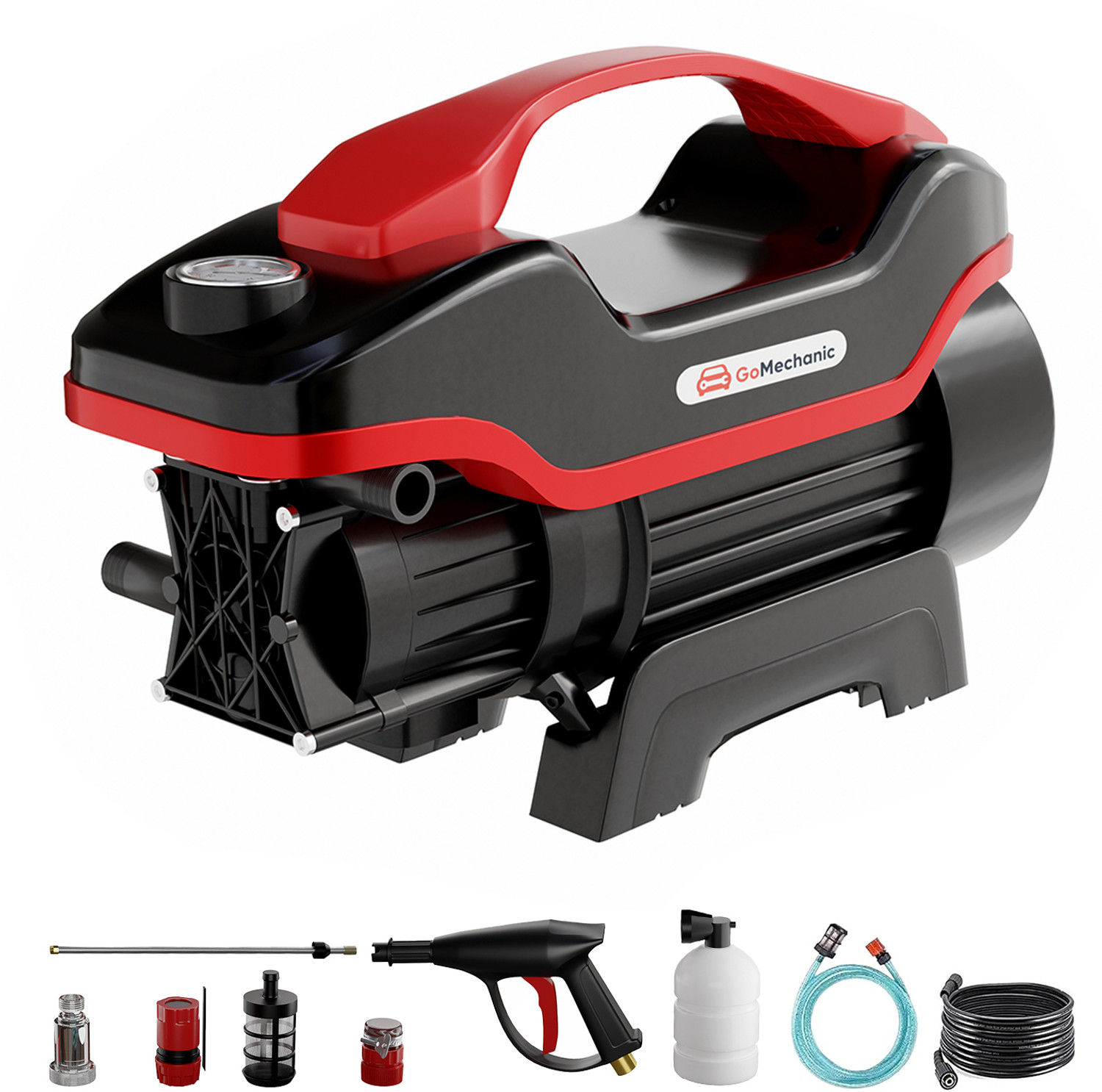 Image of GoMechanic LHPW20 1800 Watts,120 Bars Pressure Washer for Car, Bike & Home Cleaning Pressure Washer