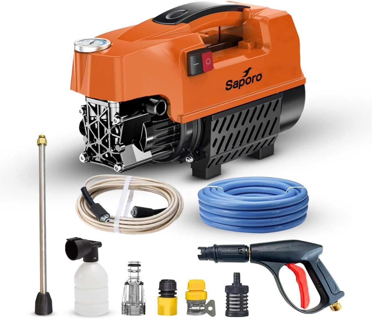 Image of SUNICE Car Pressure washer Bike & House Cleaning, 80 W portable & Auto-Cut Function Spray Gun
