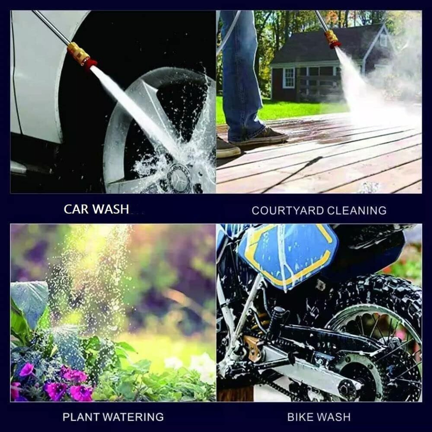 Image of JALHAR Double Battery Car Washer for Cleaning & Bike Washing Pressure Washer Pressure Washer