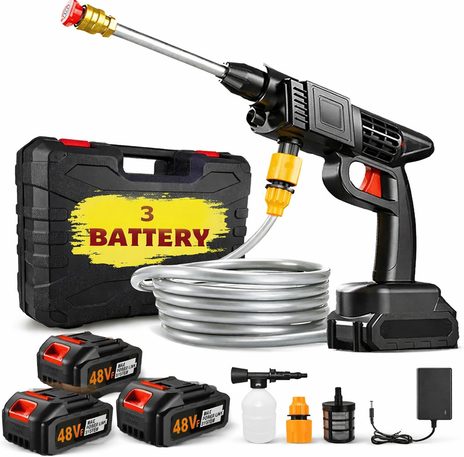 Image of Rlstore High Pressure Washer Gun Electric Car Cleaning Tool Car Cleaning , Garden Pressure Washer