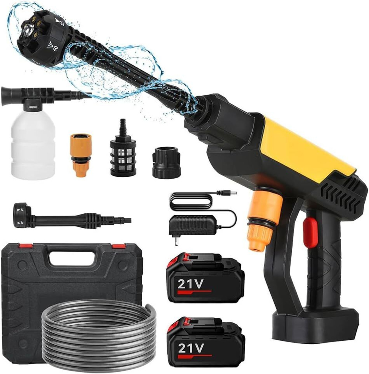 Image of Zinsy Rechargeable Electric Portable High spread Water press Gun Multi-Purpose Pressure Washer