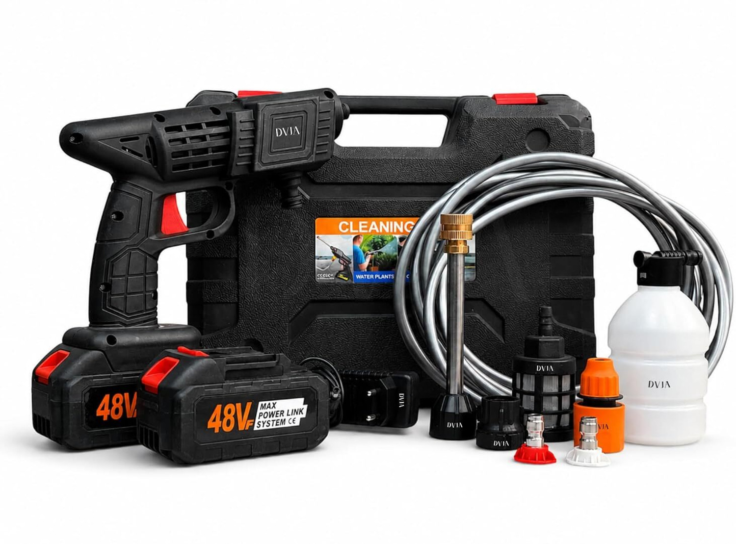 Image of Ryllox Red S-7 /1800W /10m Hose Electric Water Pressure Gun(Home /Car /Office)-084 Pressure Washer
