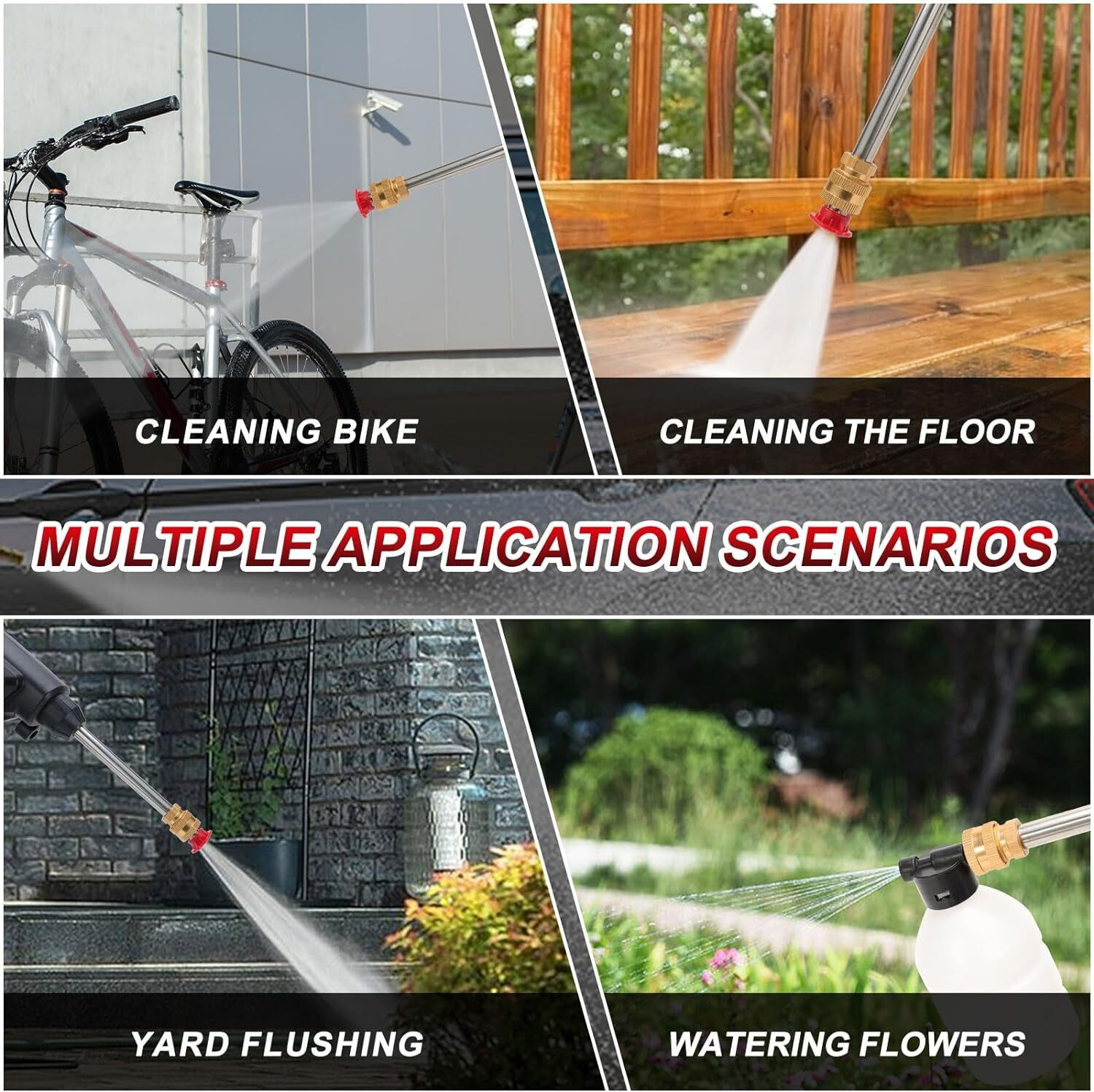 Image of Psithurism Cordless Washer Gun Household Car Washer Pressure Washer