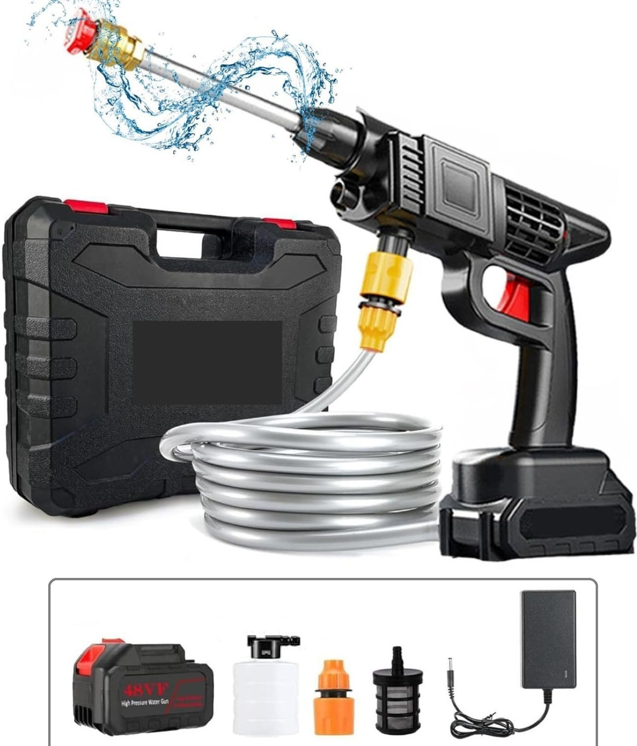 Image of Rlstore High Pressure Washer Gun Electric Car Cleaning Tool Car Cleaning , Garden Pressure Washer