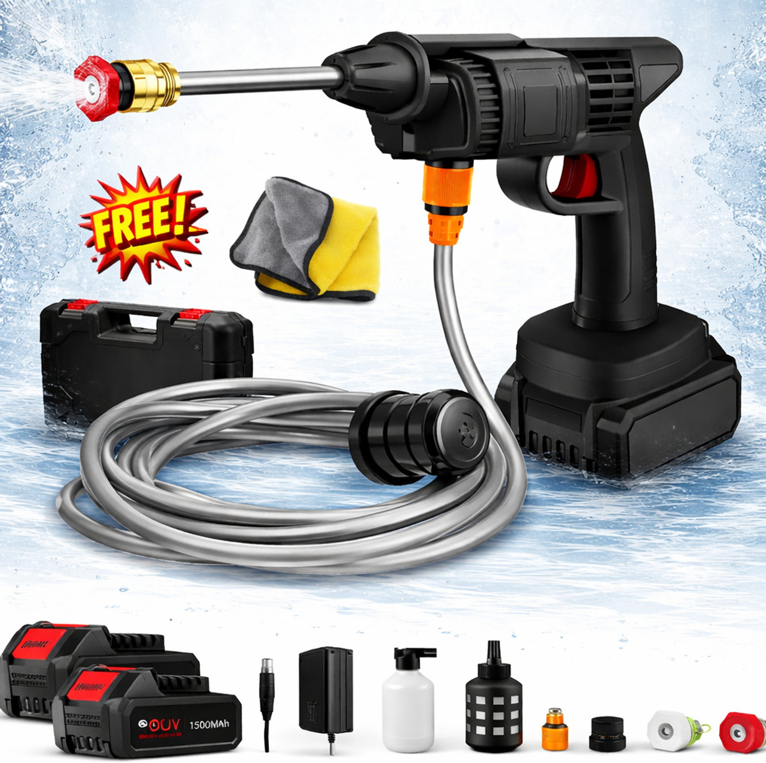 Image of SHIV SHAKTI GARAGE EQUIPMENTS Portable Electric High-Pressure Washer for Car, Bike, Home & Garden Cleaning Pressure Washer