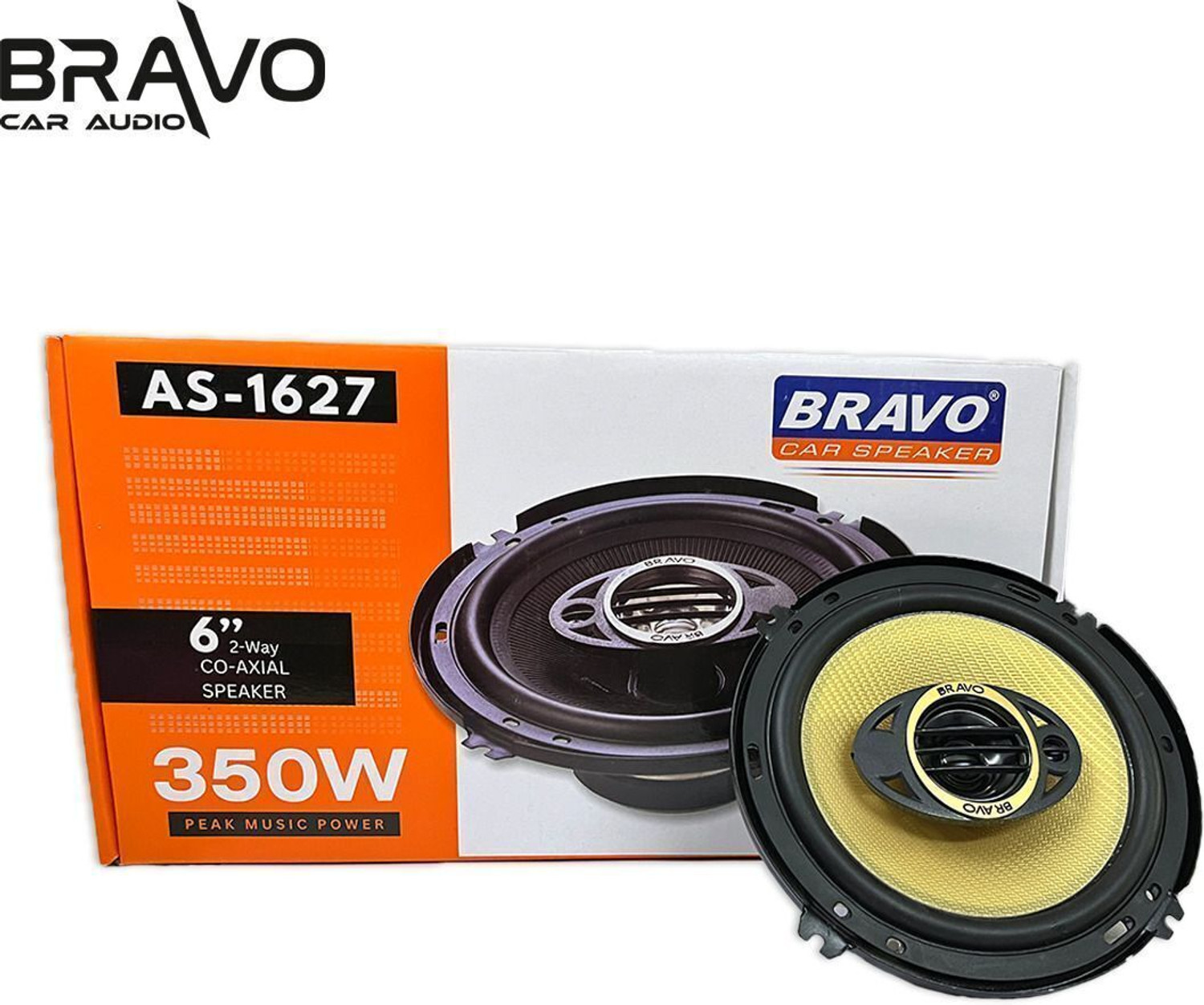 Image of Bravo 6 inch Two Way AS-1627 Coaxial Car Speaker (350 W)