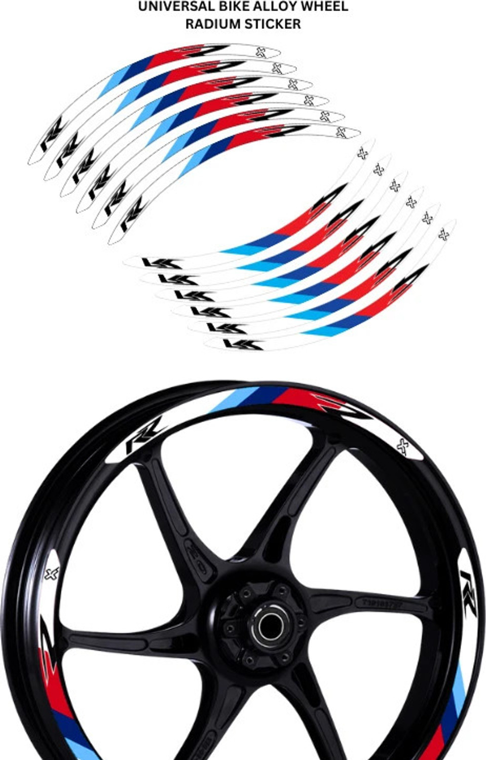 Image of Grayfixx Sticker & Decal for Bike (Multicolor)