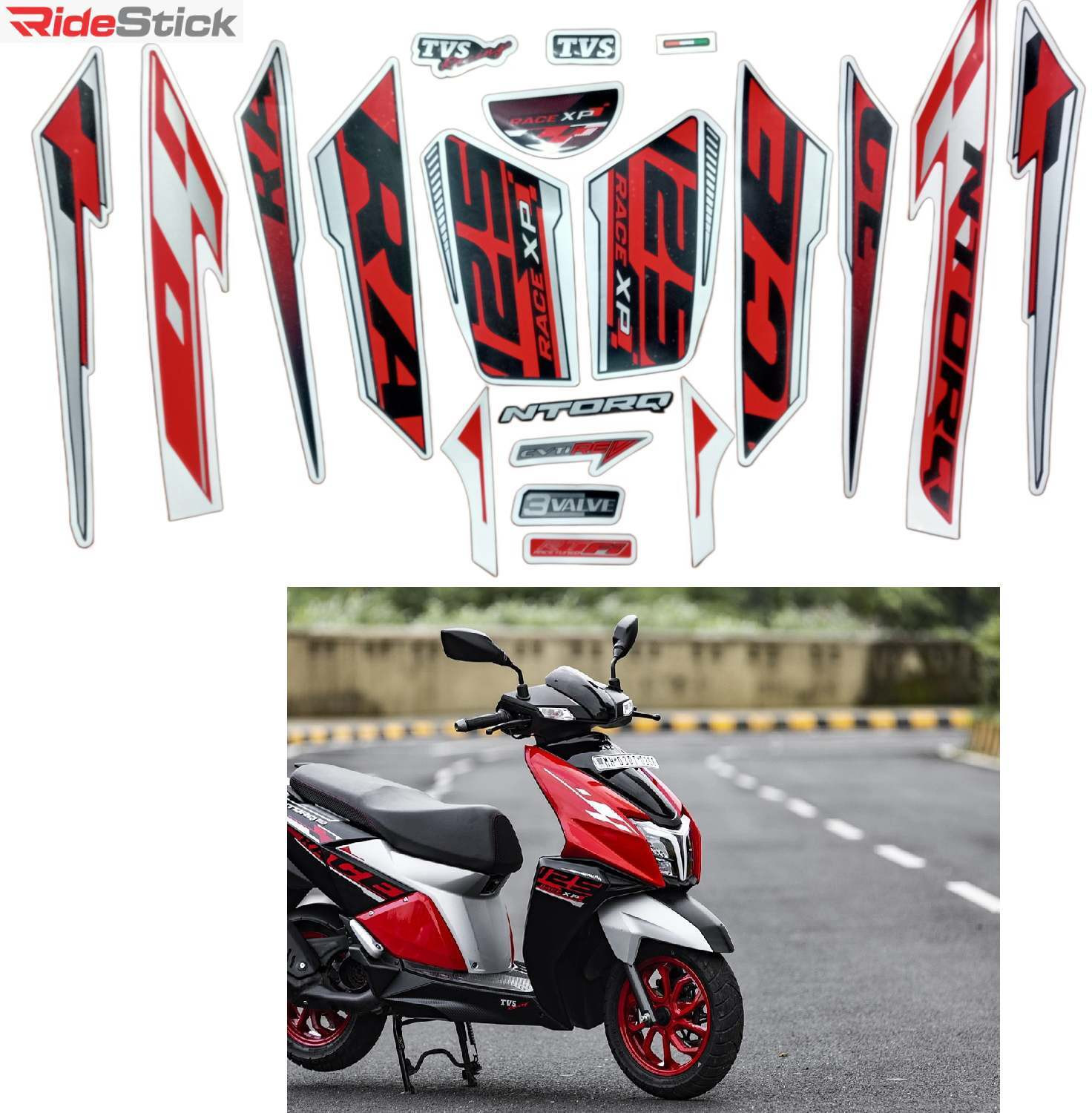 Image of Grayfixx Sticker & Decal for Bike (Multicolor)