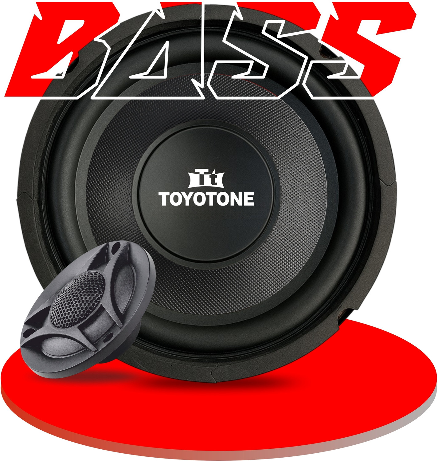 Image of TOYOTONE 6INCH inch HI-FI Subwoofer | Waterproof Coated Cone | 8 Ohms | Long Strokers | Rubber Edge| Y35 90*17 MM Magnet | 60 Watt ,(Subwoofer with 1 Tweeters) Subwoofer (Passive , RMS Power: 60 W)