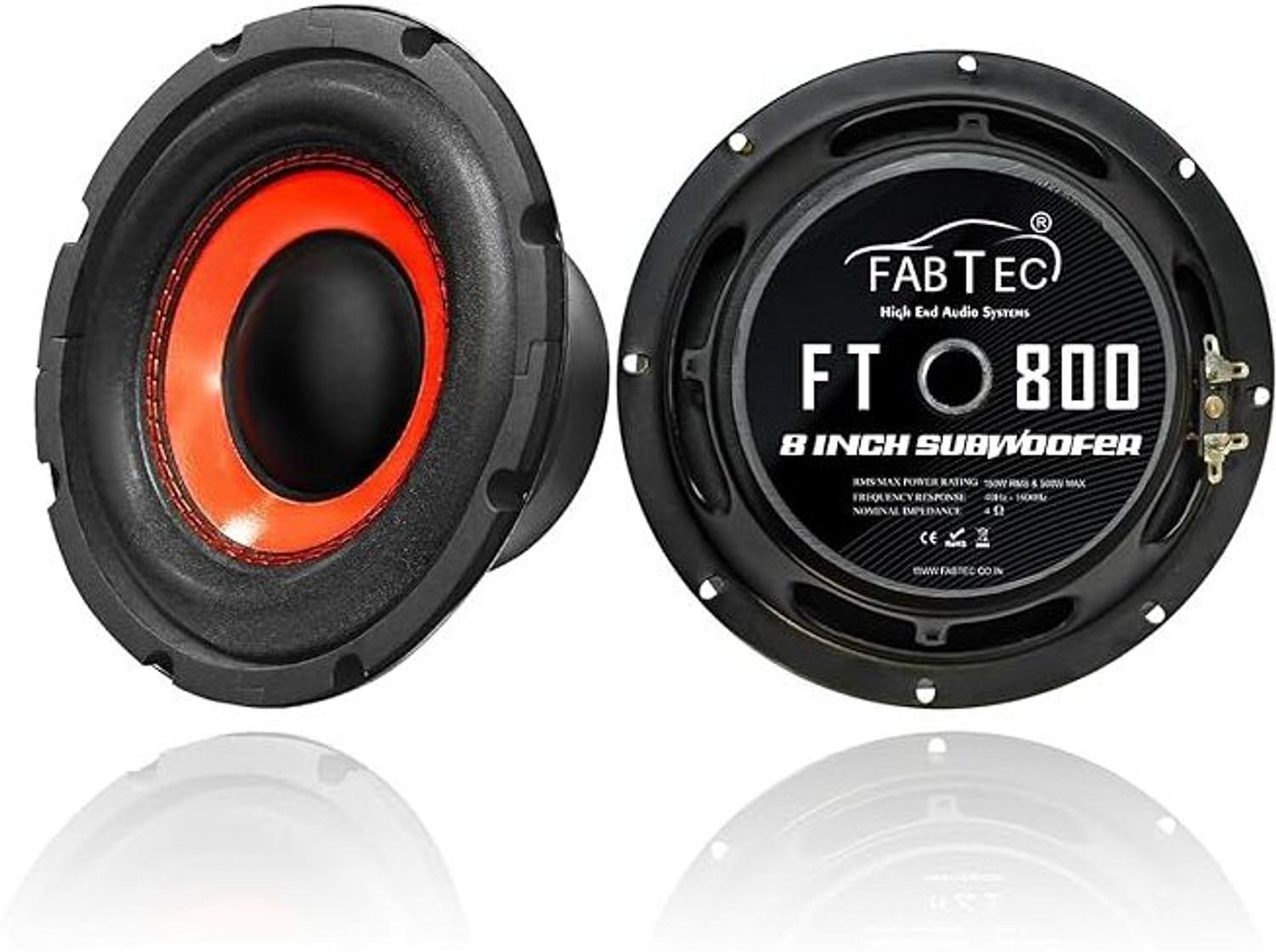 Image of TOYOTONE 6INCH inch HI-FI Subwoofer | Waterproof Coated Cone | 8 Ohms | Long Strokers | Rubber Edge| Y35 90*17 MM Magnet | 60 Watt ,(Subwoofer with 1 Tweeters) Subwoofer (Passive , RMS Power: 60 W)