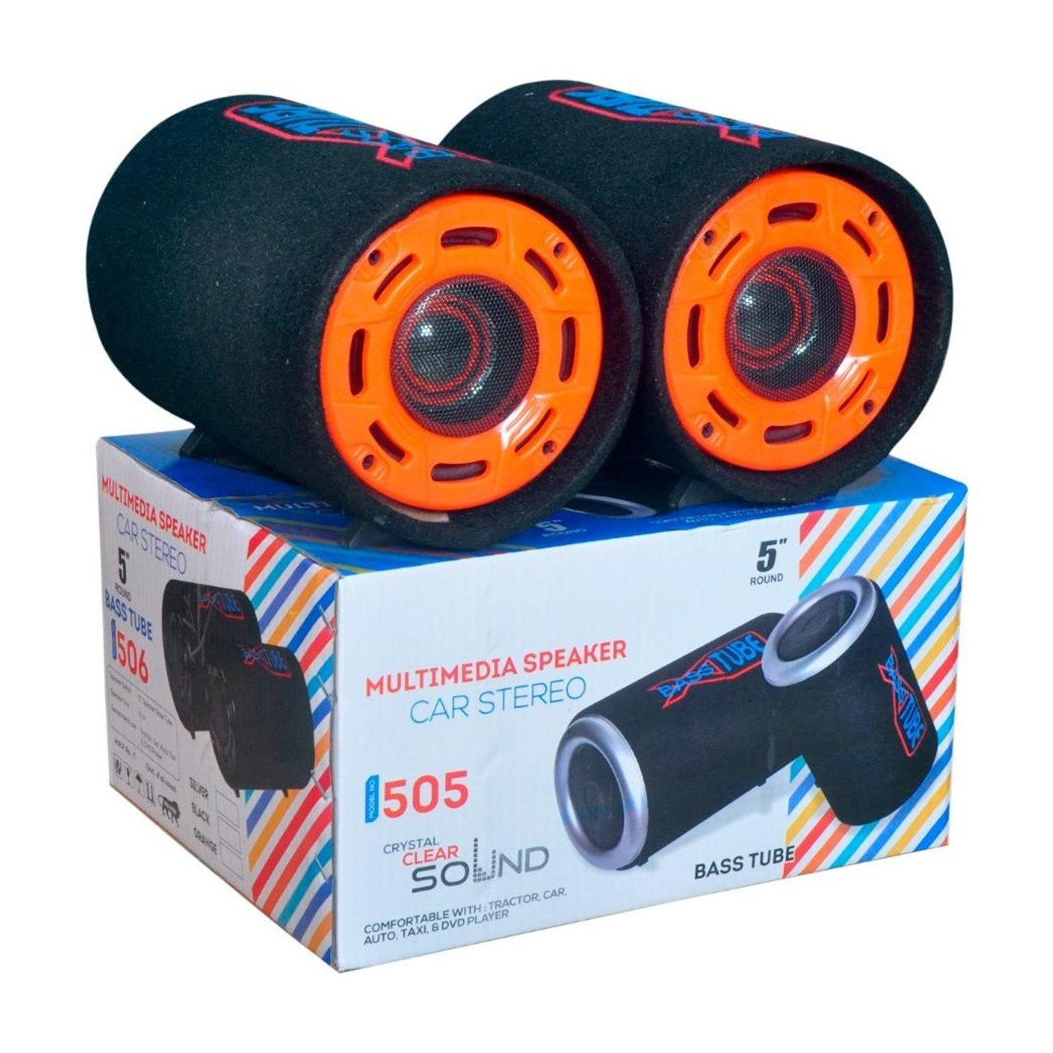 Image of BASPRO BT-8A 8 inch ROUND ACTIVE BASS TUBE Subwoofer (Powered , RMS Power: 120 W)