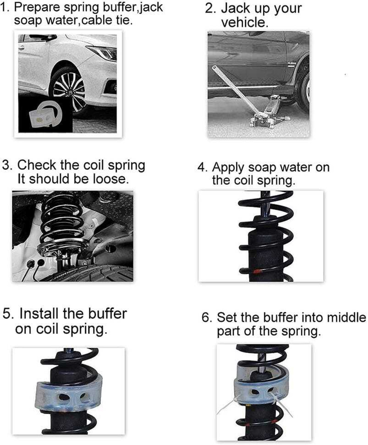 Image of BRIJSO For Car GLANZA 2 PCS FRONT SILICON SUSPENSION BUFFERS Car Suspension Kit