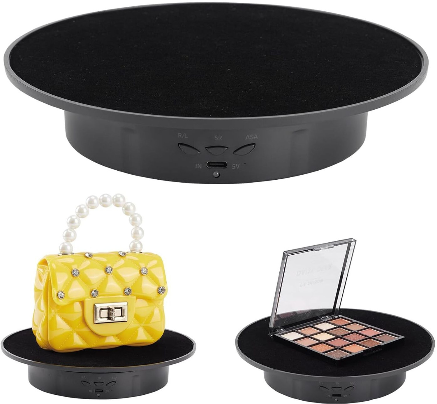 Image of PALAY Electric Rotating Display Stand, USB Charge 360 Degree Rotating Tur Card Display Stand (20.2 cm Wide)