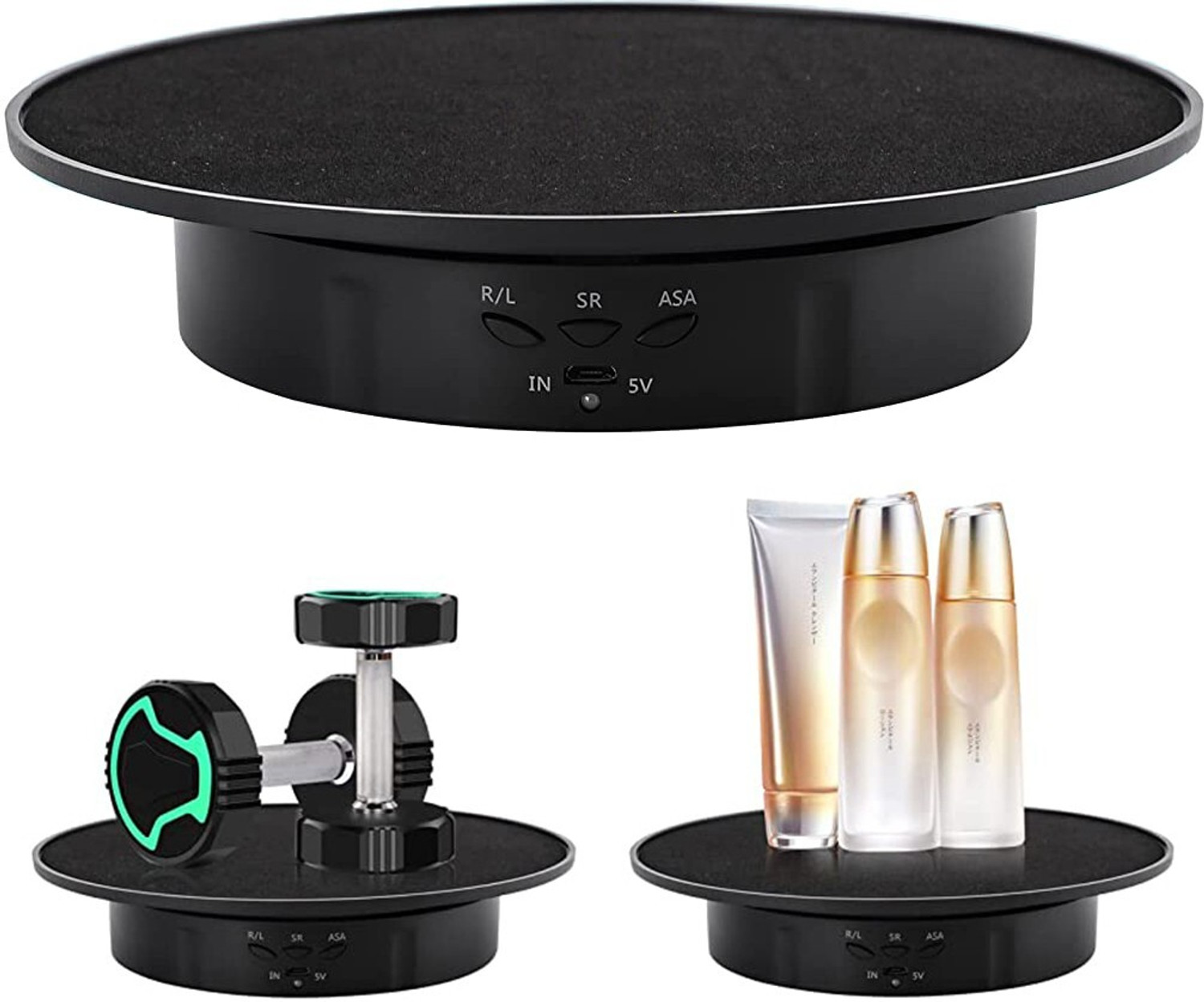 Image of PALAY Electric Rotating Display Stand, USB Charge 360 Degree Rotating Tur Card Display Stand (20.2 cm Wide)